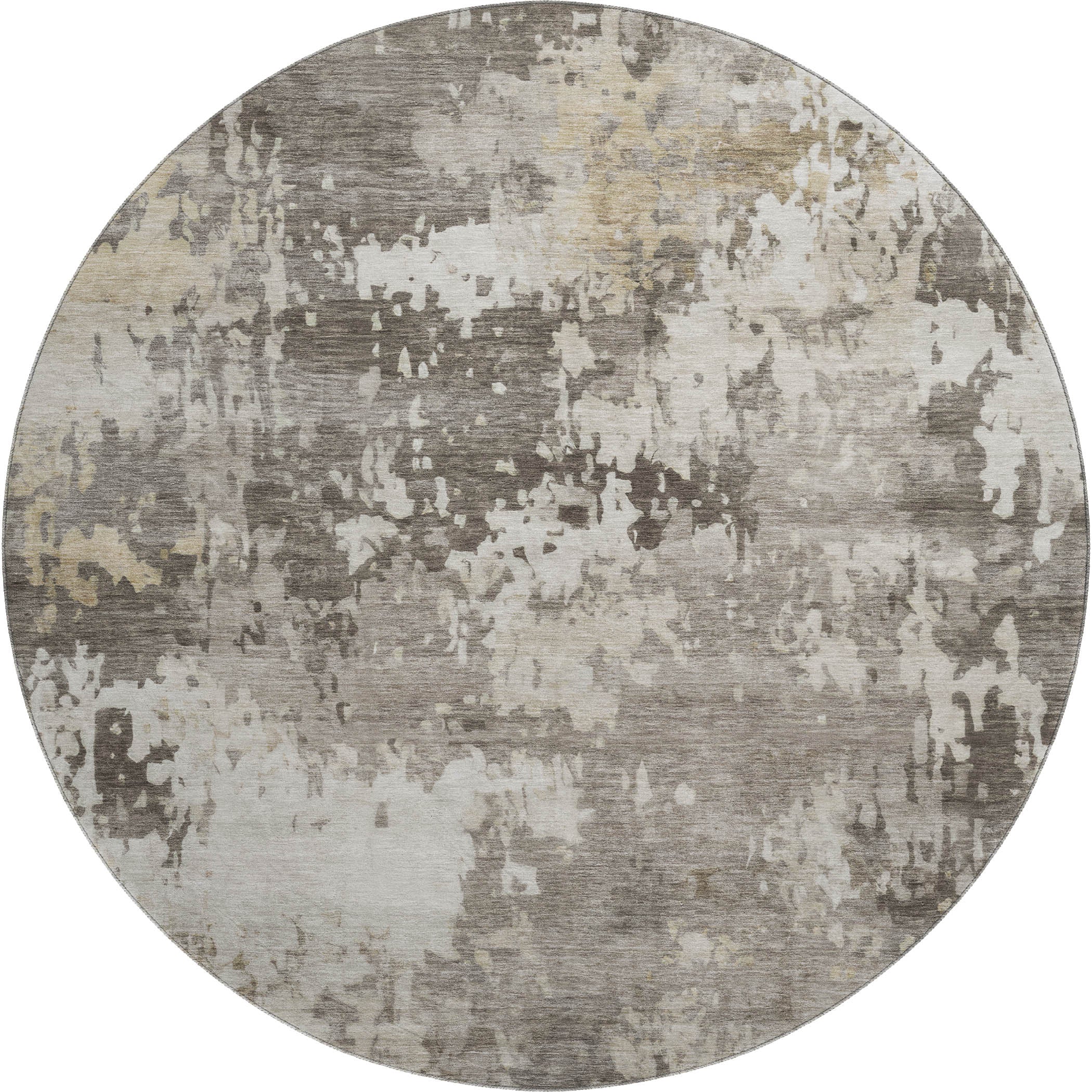 Jaipur Machine Washable Transitional Taupe Brown Rug 8' x 8' #shape_Round