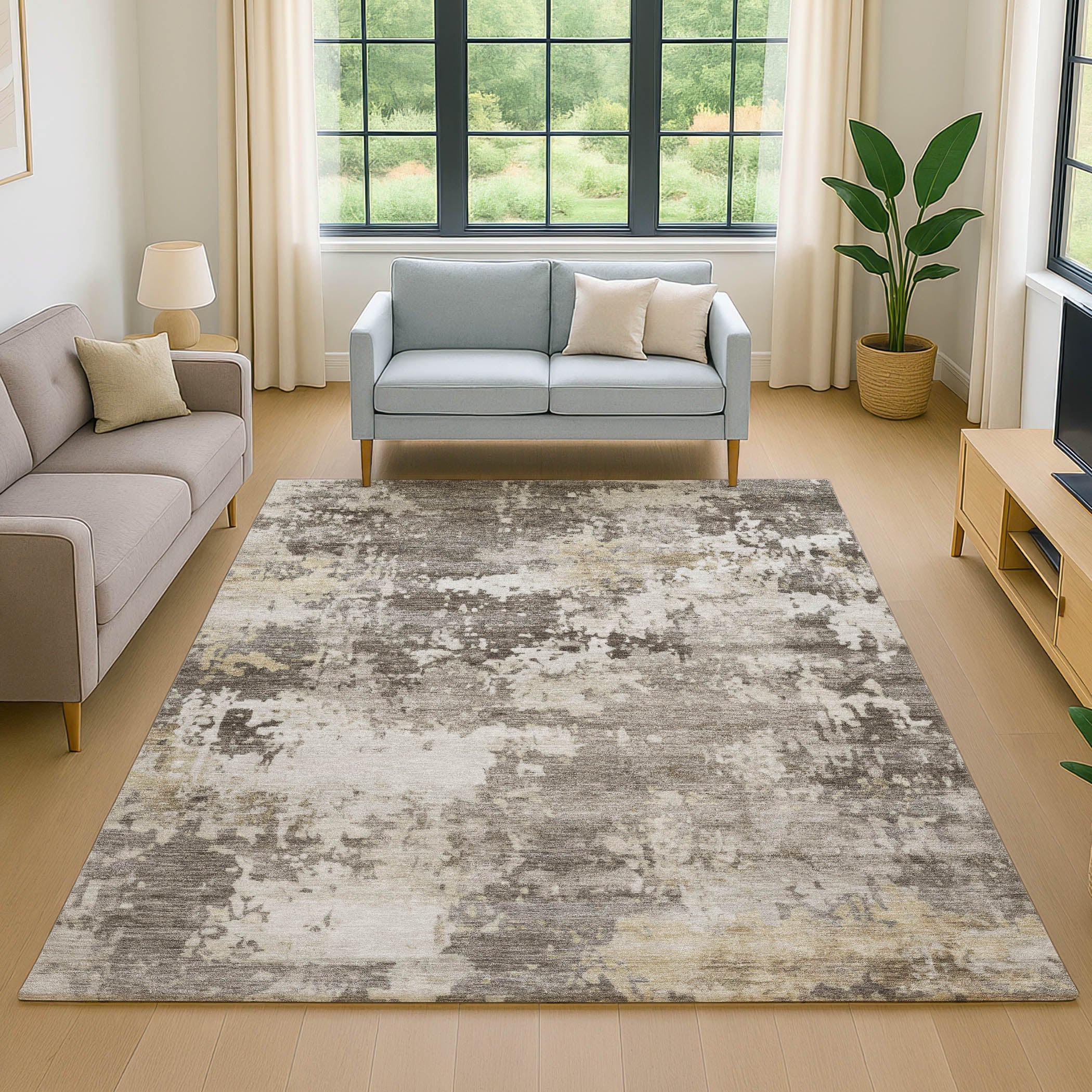 Jaipur Machine Washable Transitional Taupe Brown Rug 2'6" x 3'10" #shape_Rectangle