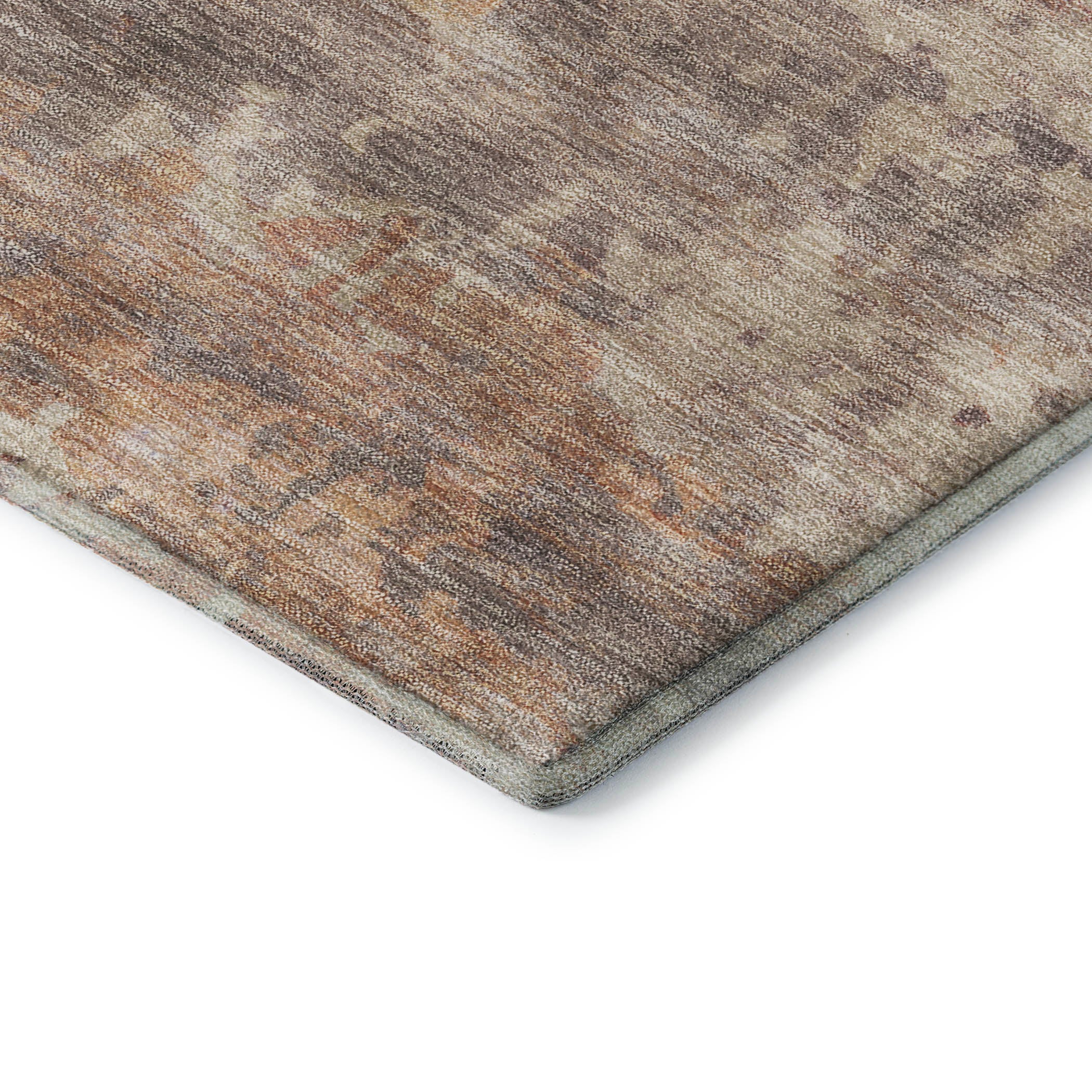 Antigua Machine Washable Transitional Brown Rug 1'8" x 2'6" #shape_Rectangle