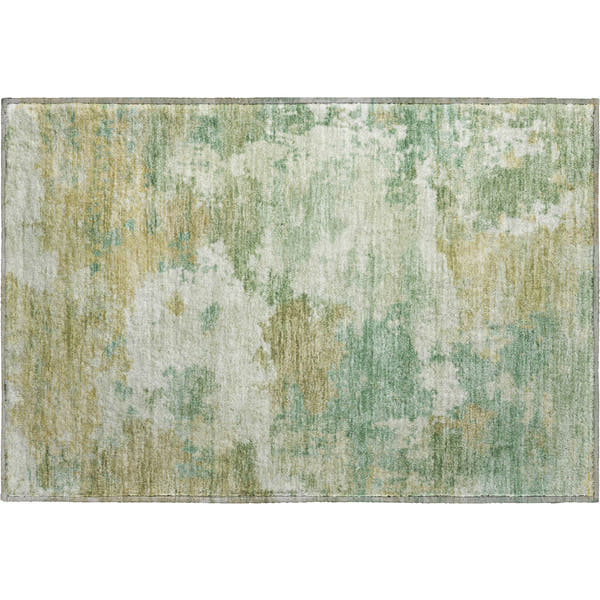 Chiang Mai Machine Washable Transitional Aloe Green Rug 1'8" x 2'6"
