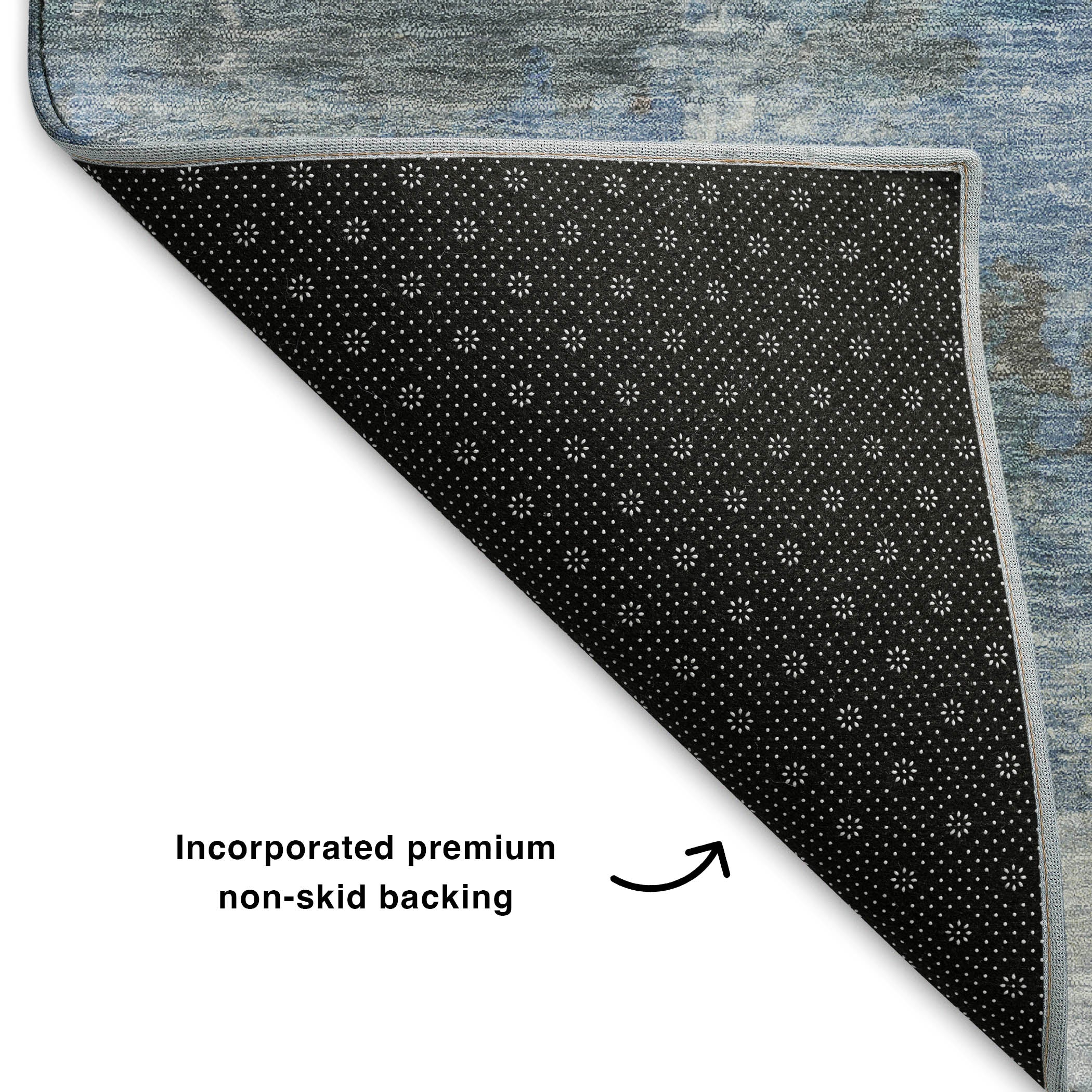 Chiang Mai Machine Washable Transitional Blue Rug 1'8" x 2'6" #shape_Rectangle