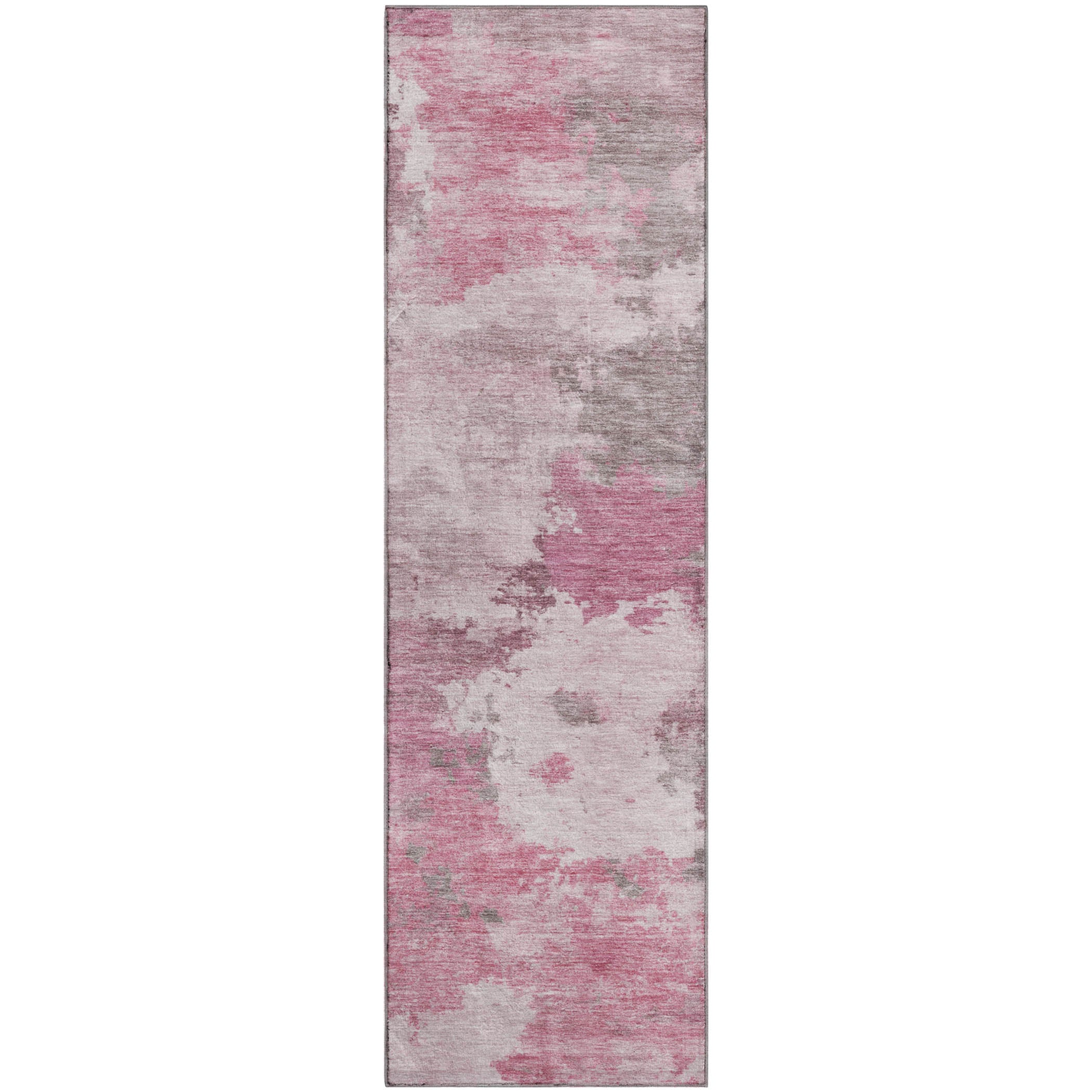 Chiang Mai Machine Washable Transitional Pink Rug 2'3" x 7'6" #shape_Runner