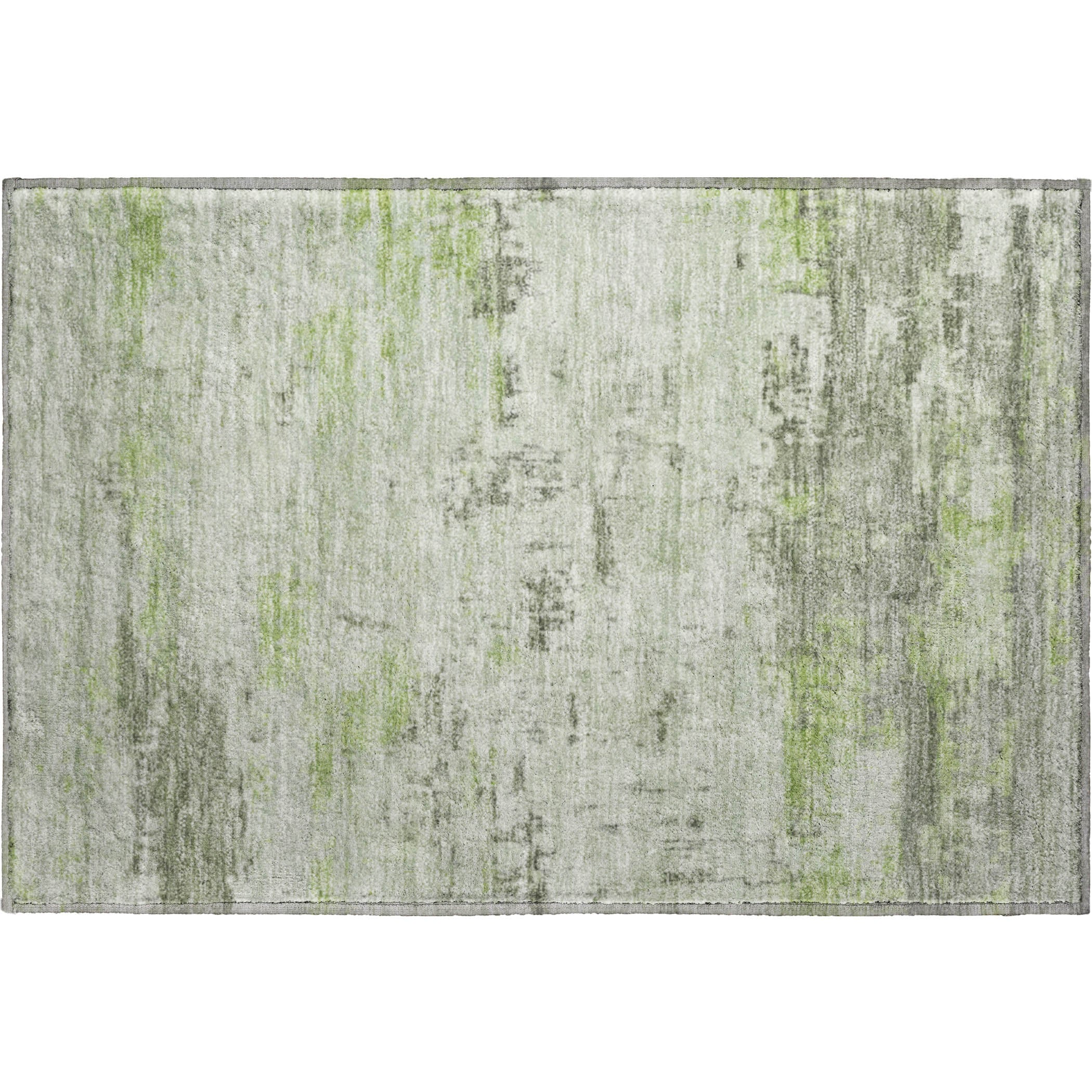 Marrakech Machine Washable Transitional Aloe Green Rug 1'8" x 2'6" #shape_Rectangle