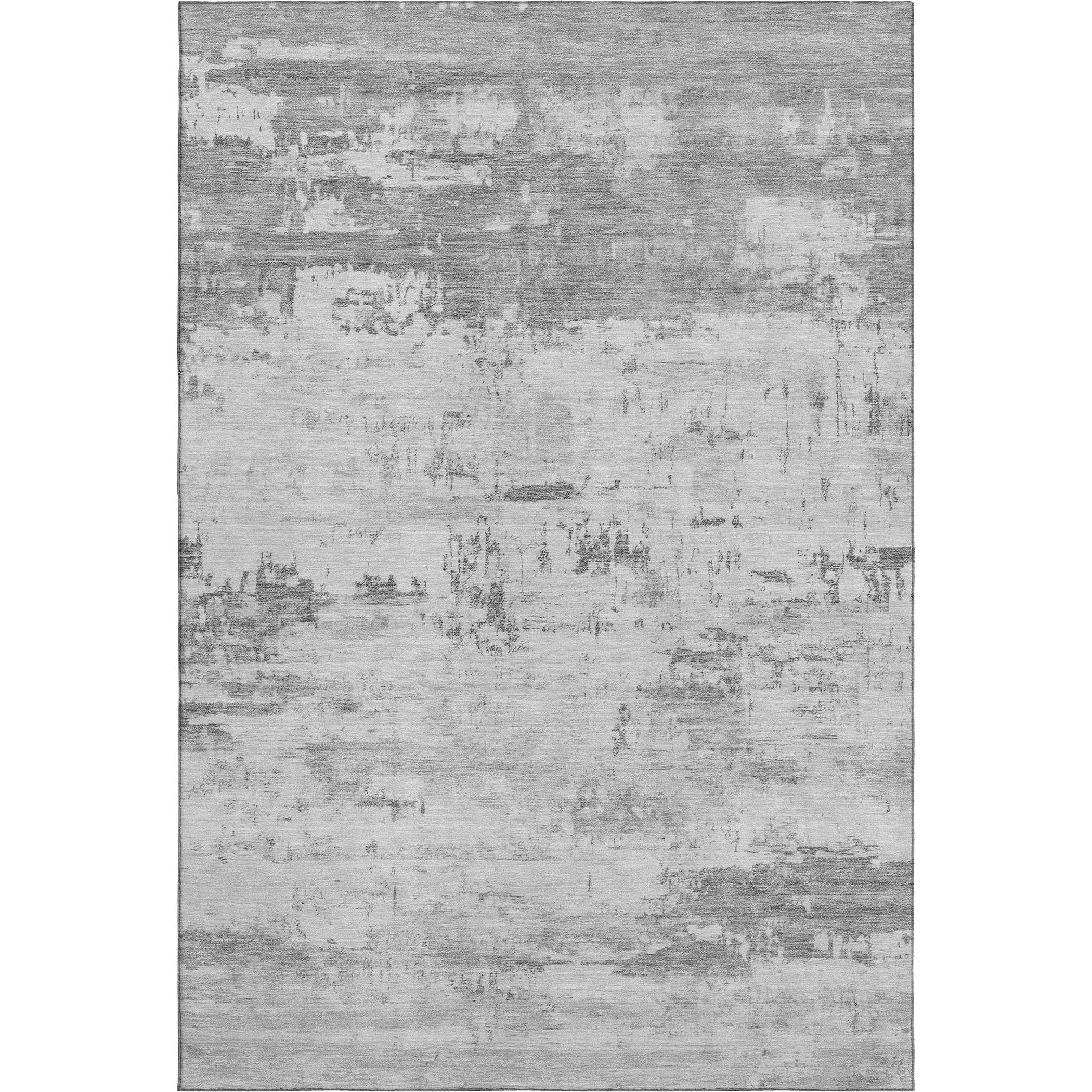 Marrakech Machine Washable Transitional Silver Gray Rug 2'6" x 3'10" #shape_Rectangle