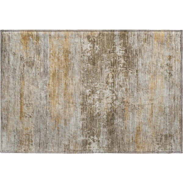 Florence Machine Washable Transitional Brown Rug 1'8" x 2'6"
