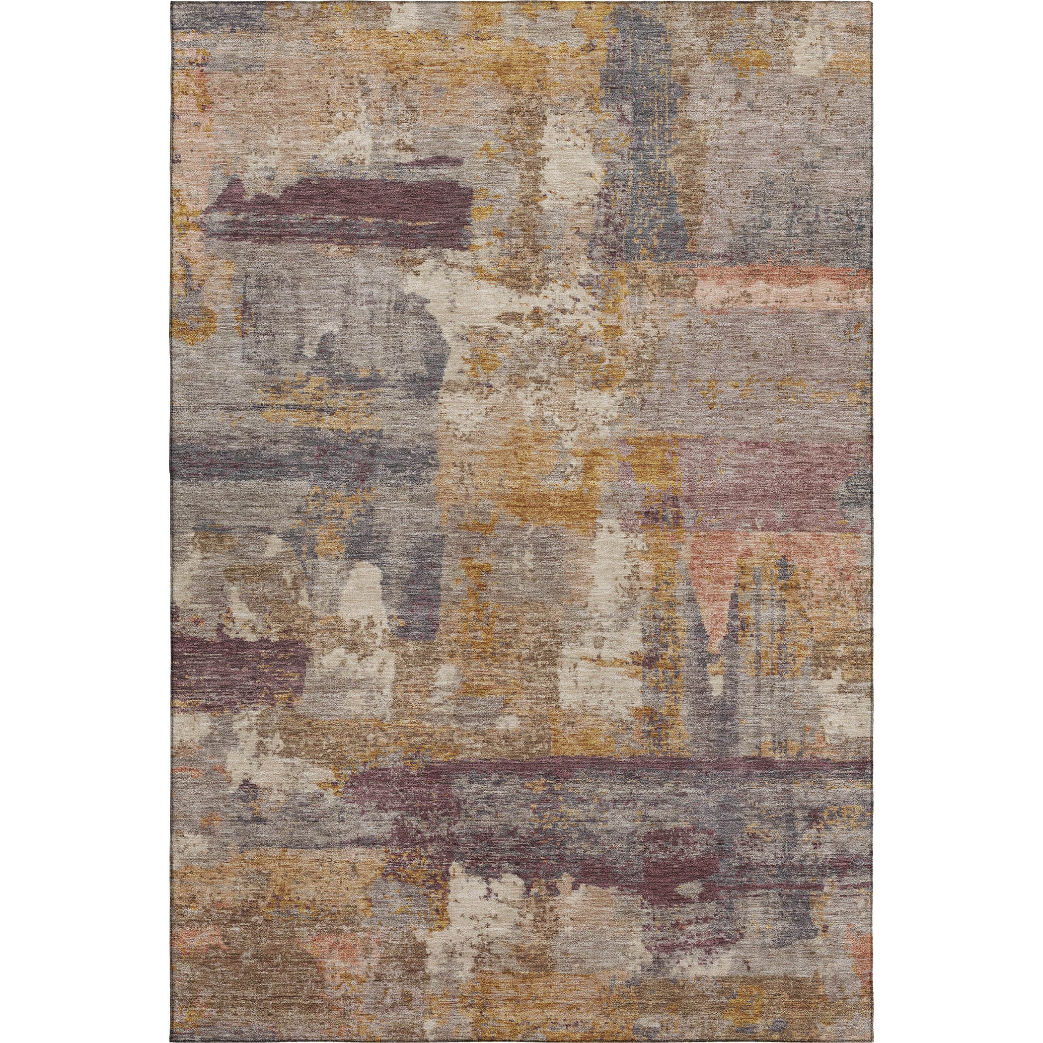 Lucerne Machine Washable Transitional Rust Orange Rug 2'6" x 3'10" #shape_Rectangle