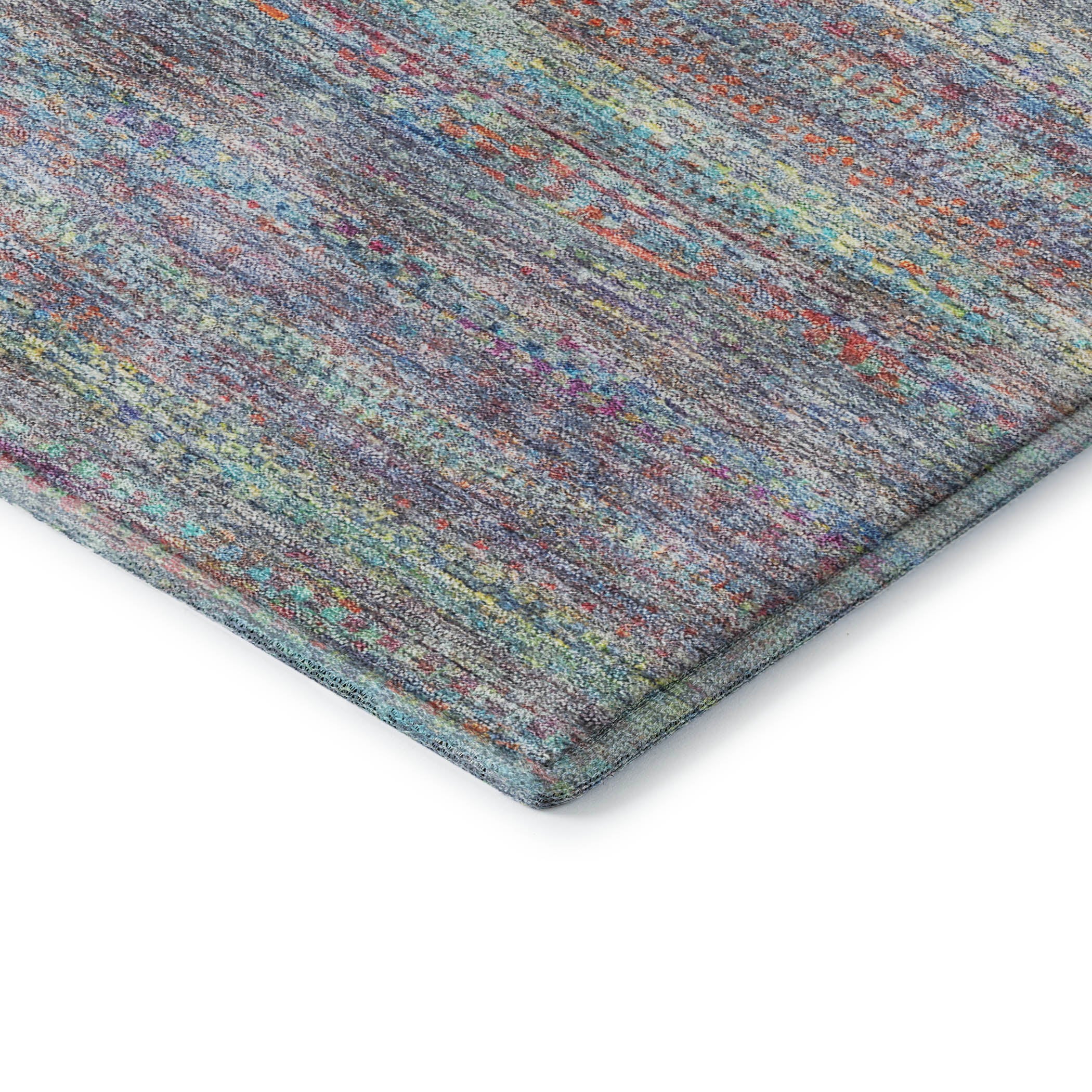 Santorini Machine Washable Transitional Blue Rug 1'8" x 2'6" #shape_Rectangle