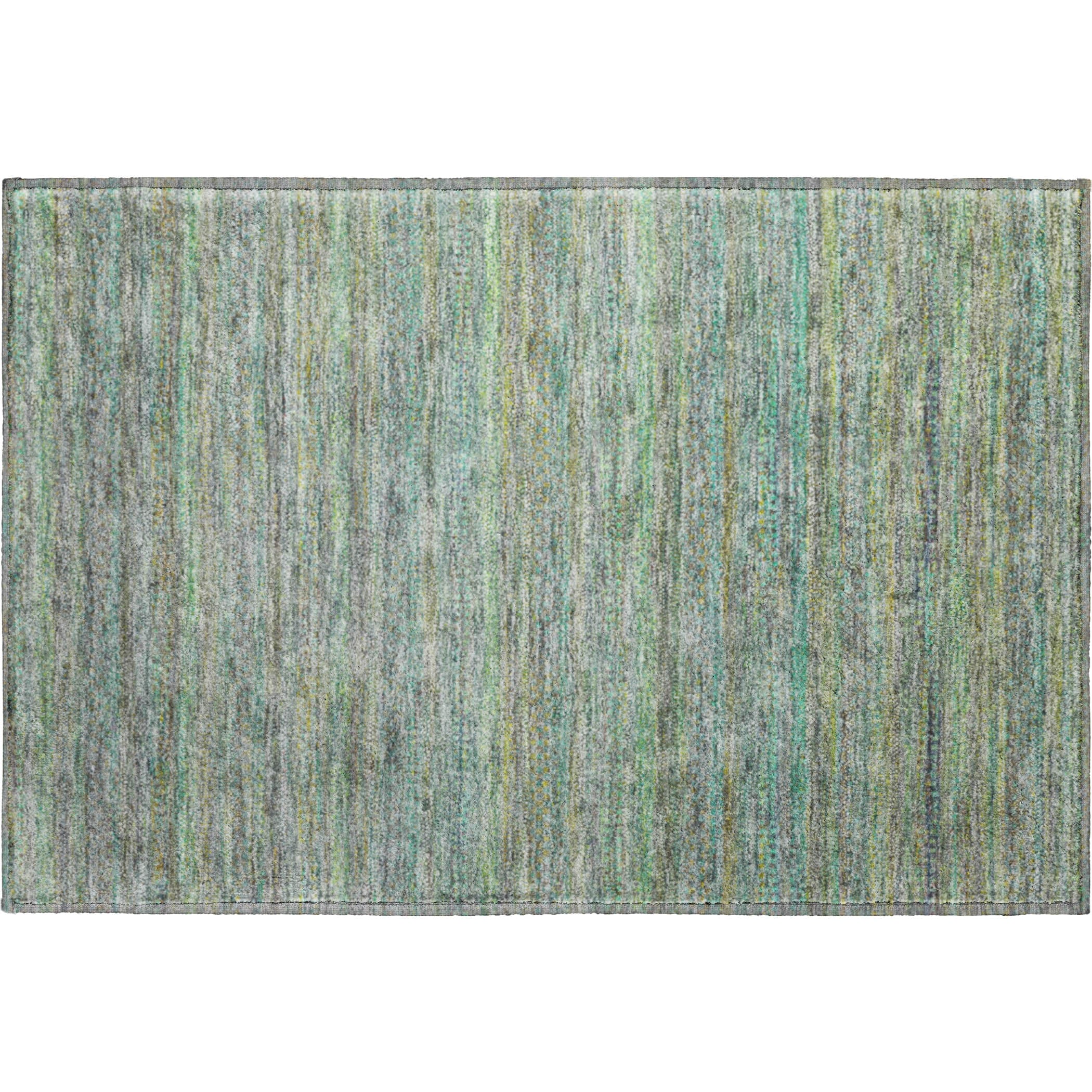 Santorini Machine Washable Transitional Pewter Gray Rug 1'8" x 2'6" #shape_Rectangle