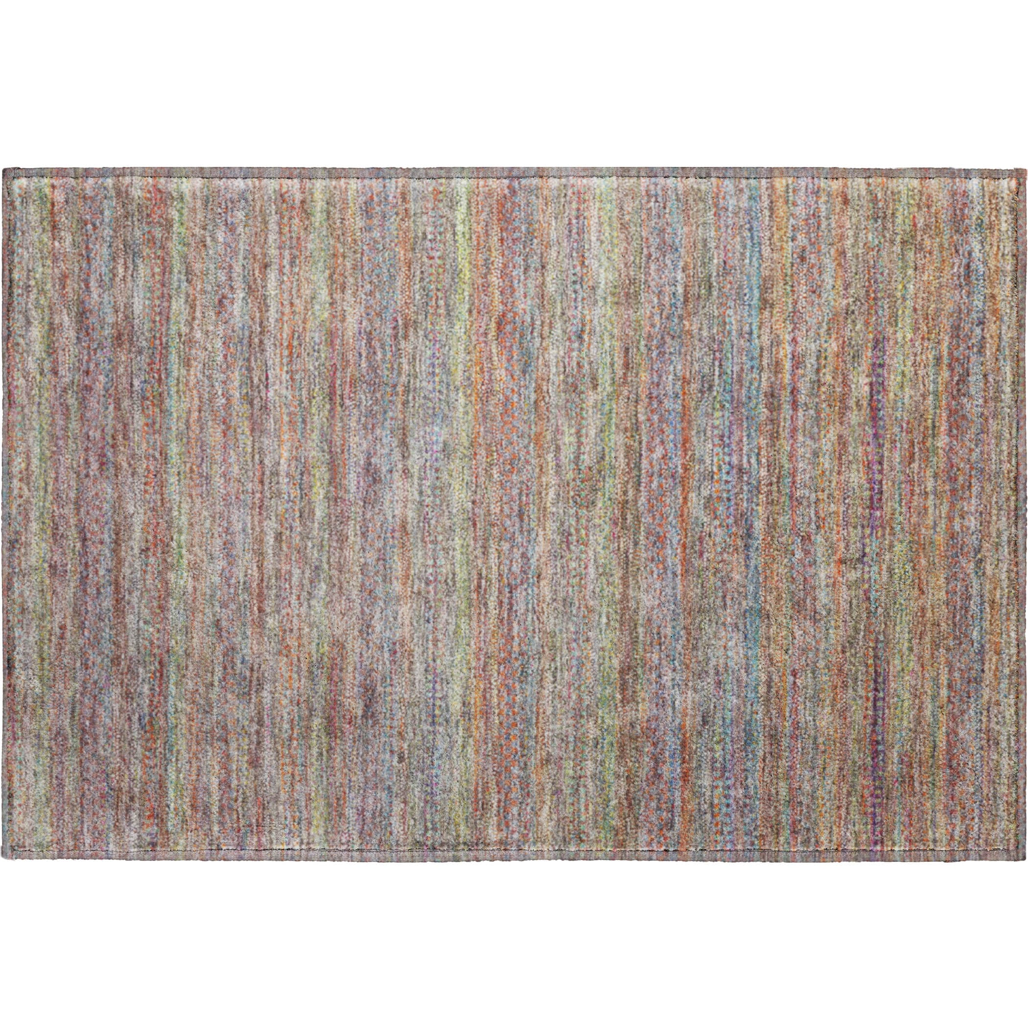 Santorini Machine Washable Transitional Terracotta Orange Rug 1'8" x 2'6" #shape_Rectangle