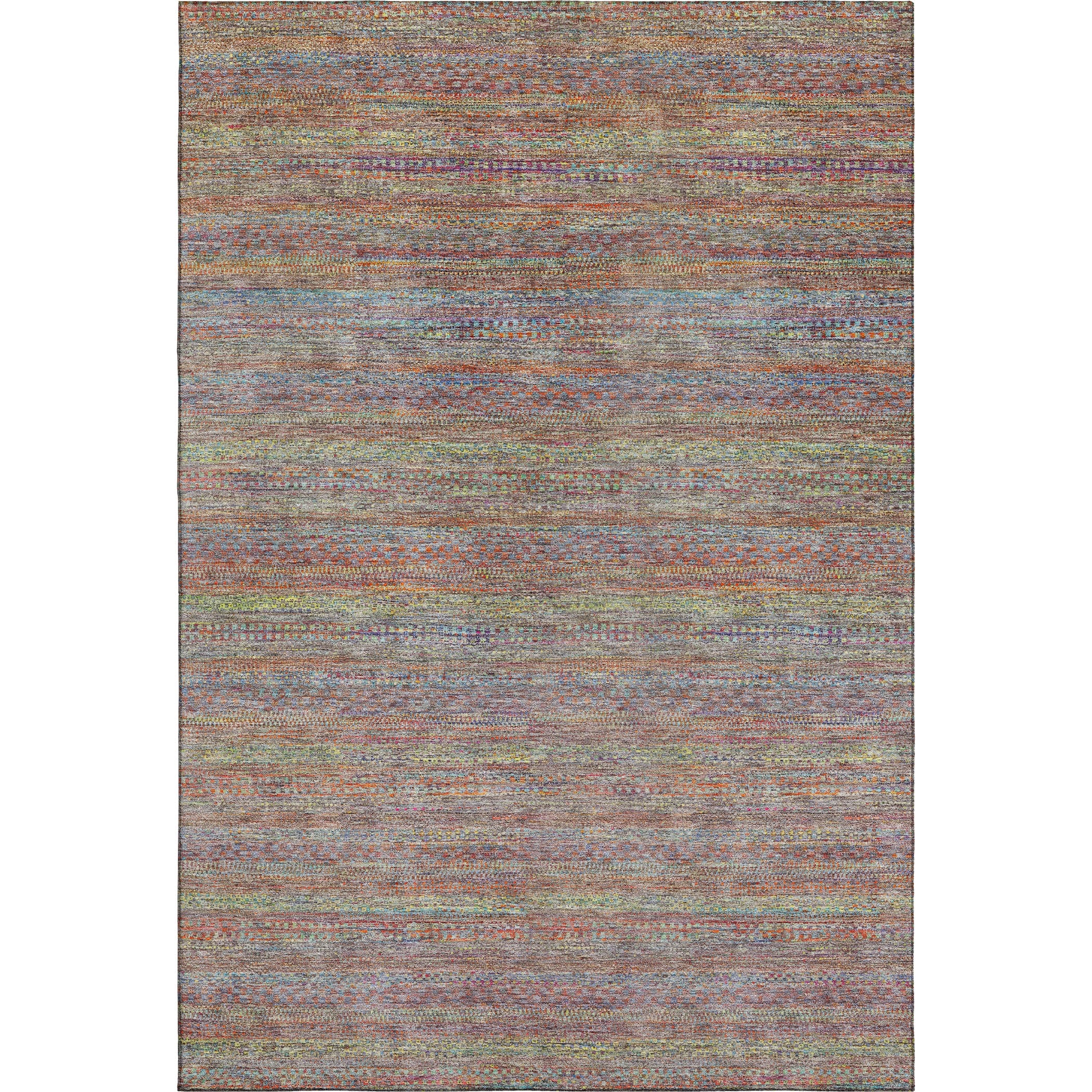 Santorini Machine Washable Transitional Terracotta Orange Rug 2'6" x 3'10" #shape_Rectangle