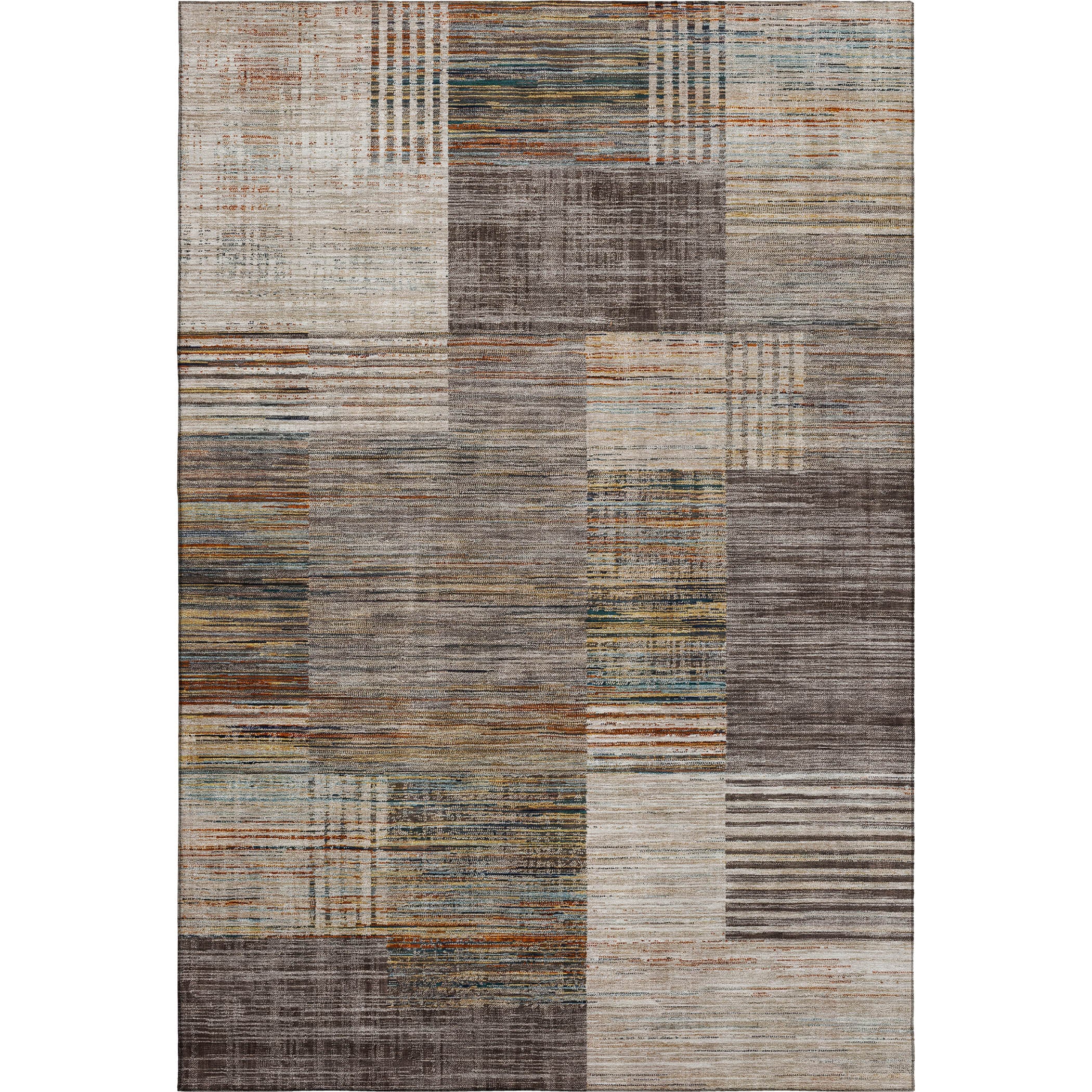 Porto Machine Washable Transitional Taupe Brown Rug 2'6" x 3'10" #shape_Rectangle