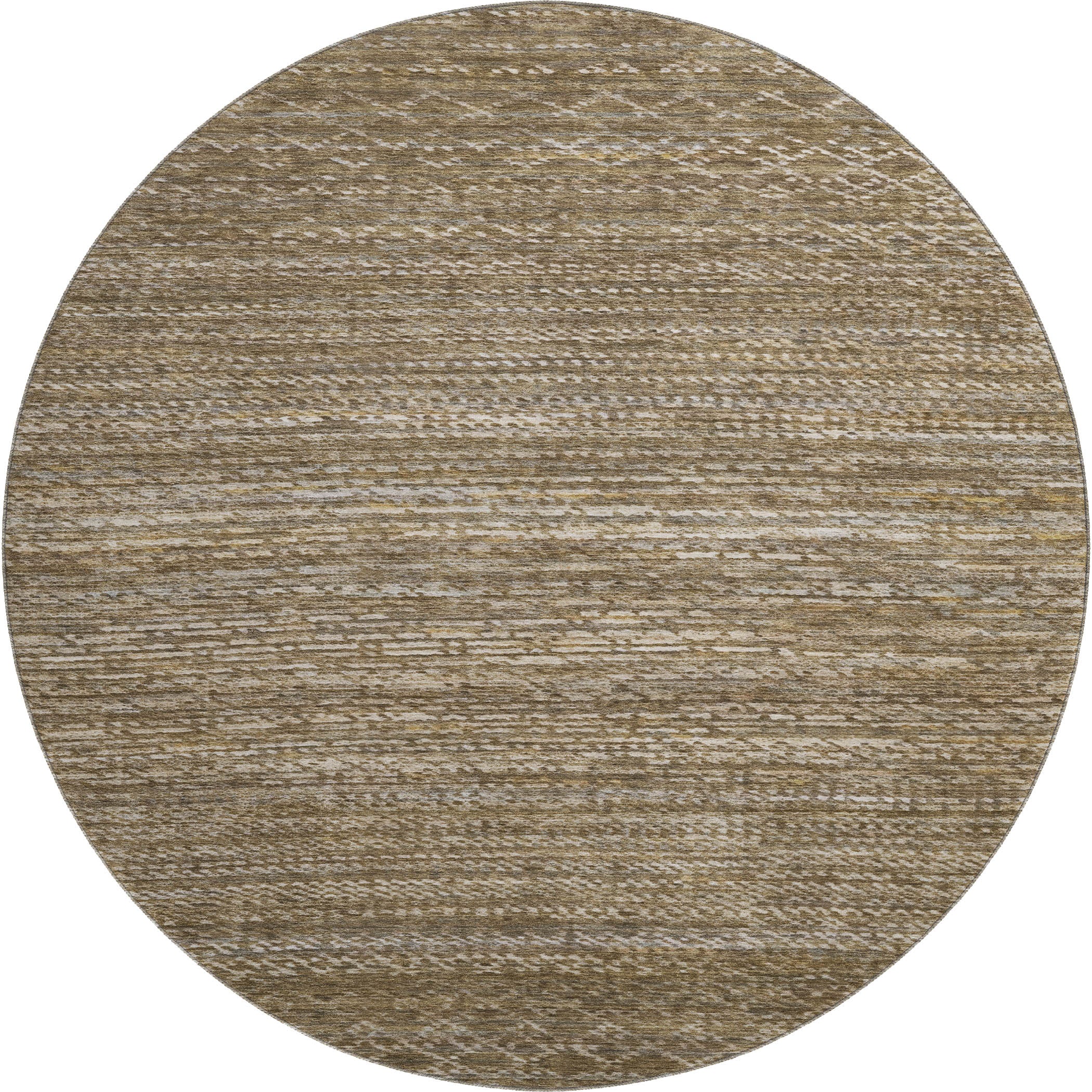 Sintra Machine Washable Transitional Chocolate Brown Rug 8' x 8' #shape_Round
