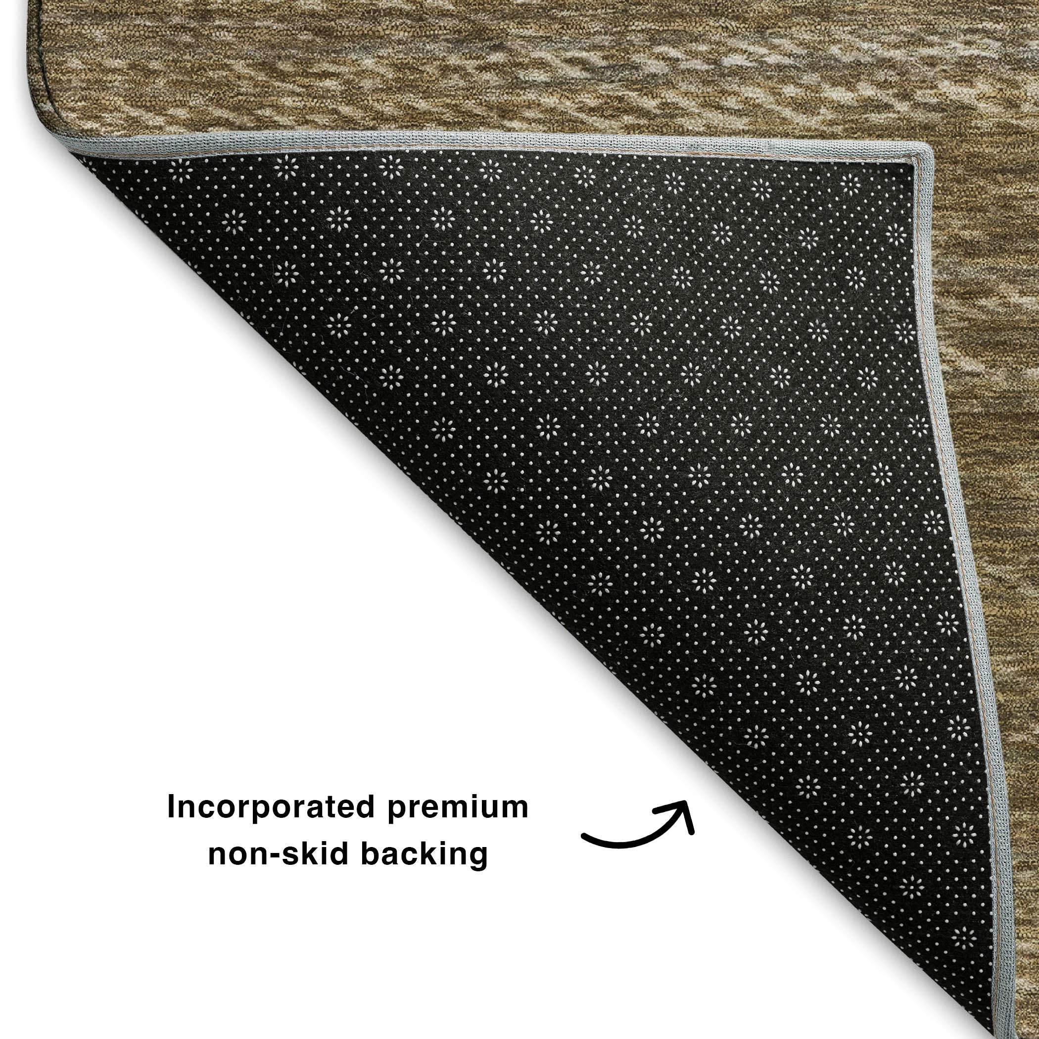 Sintra Machine Washable Transitional Chocolate Brown Rug 1'8" x 2'6" #shape_Rectangle