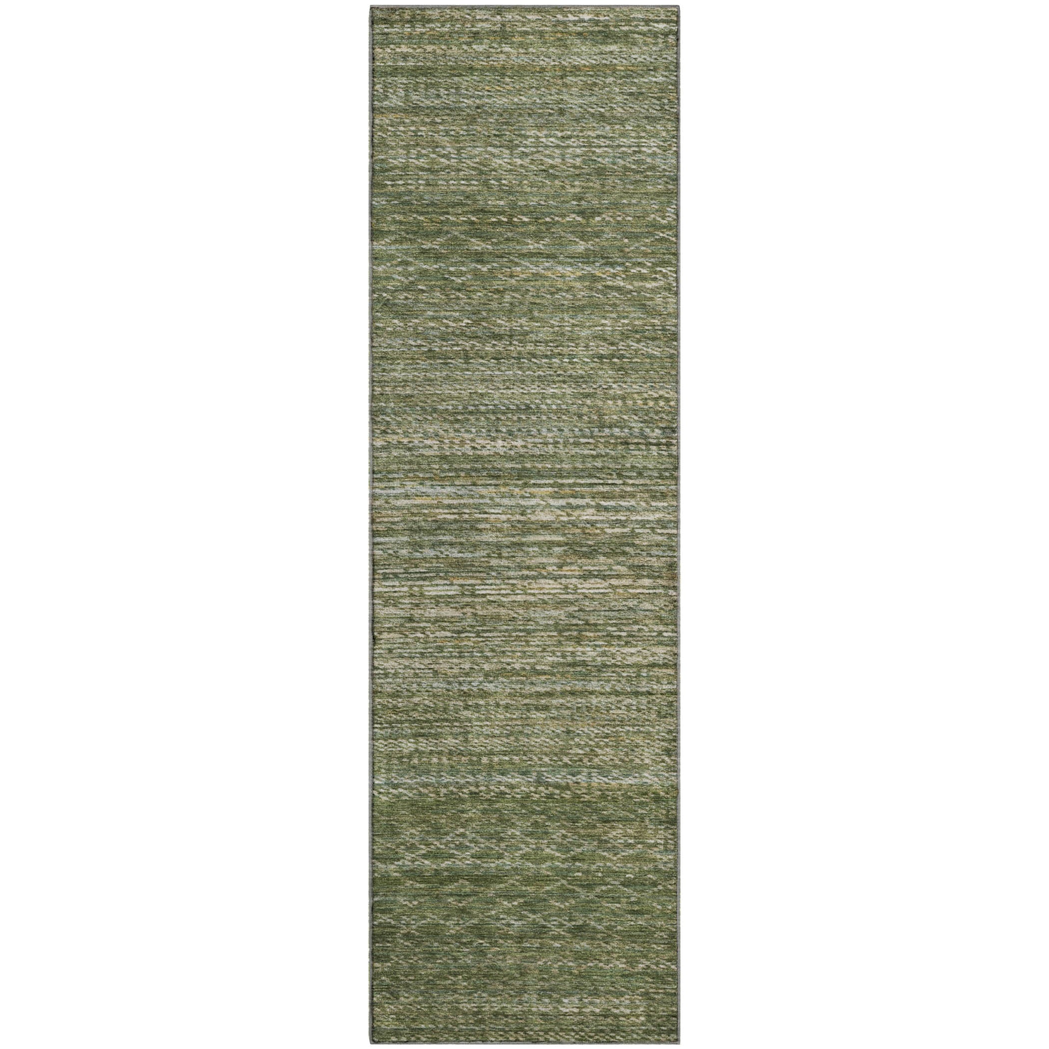 Sintra Machine Washable Transitional Fern Green Rug 2'3" x 7'6" #shape_Runner