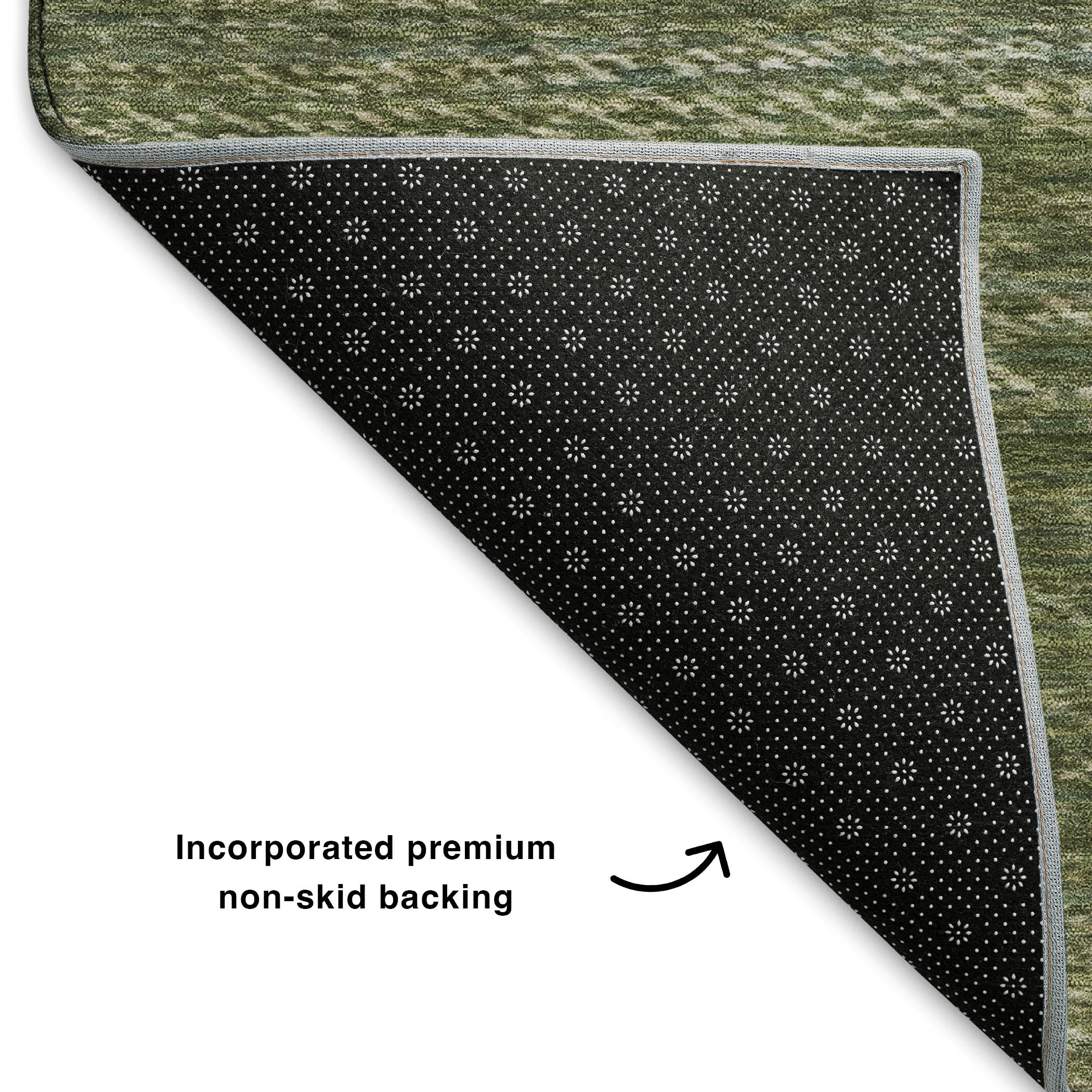 Sintra Machine Washable Transitional Fern Green Rug 1'8" x 2'6" #shape_Rectangle