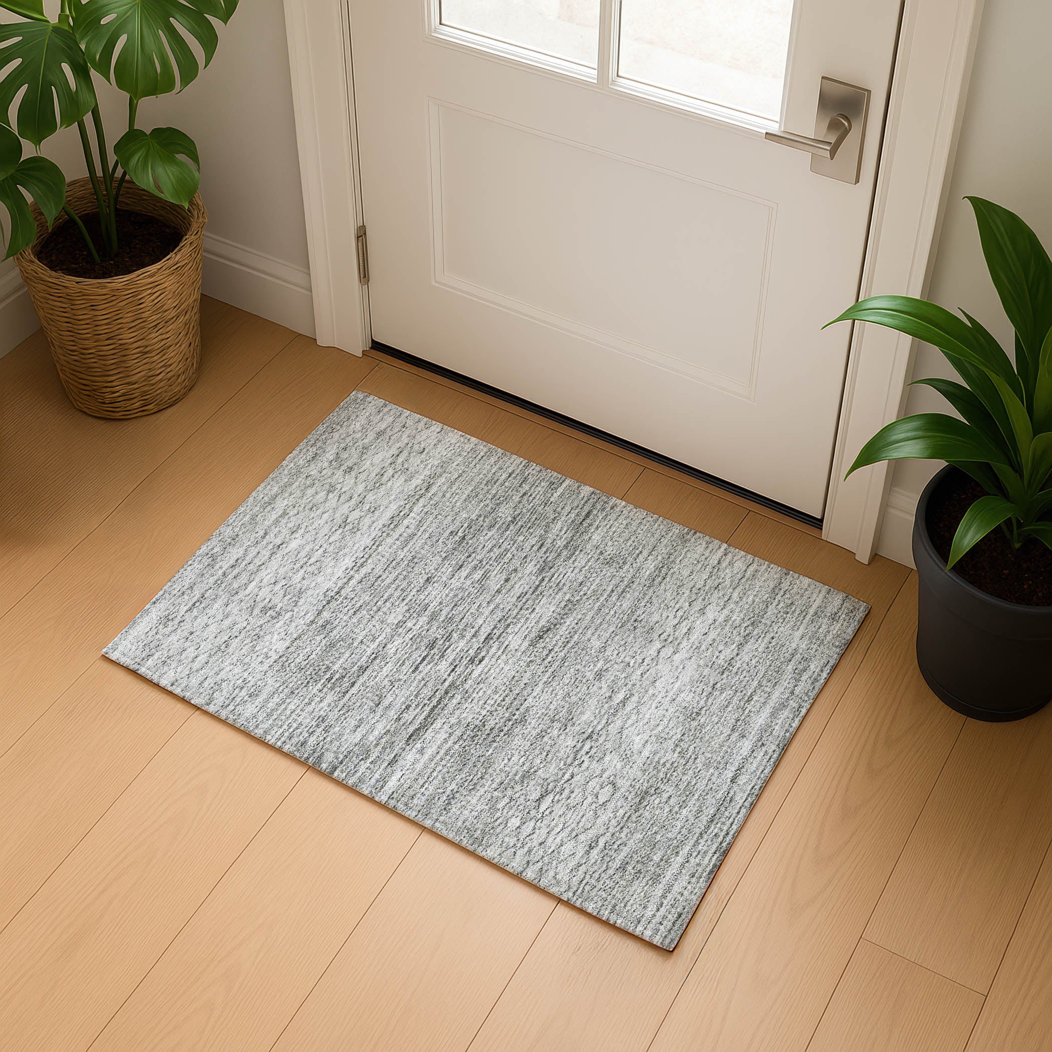 Sintra Machine Washable Transitional Gray Rug 1'8" x 2'6" #shape_Rectangle