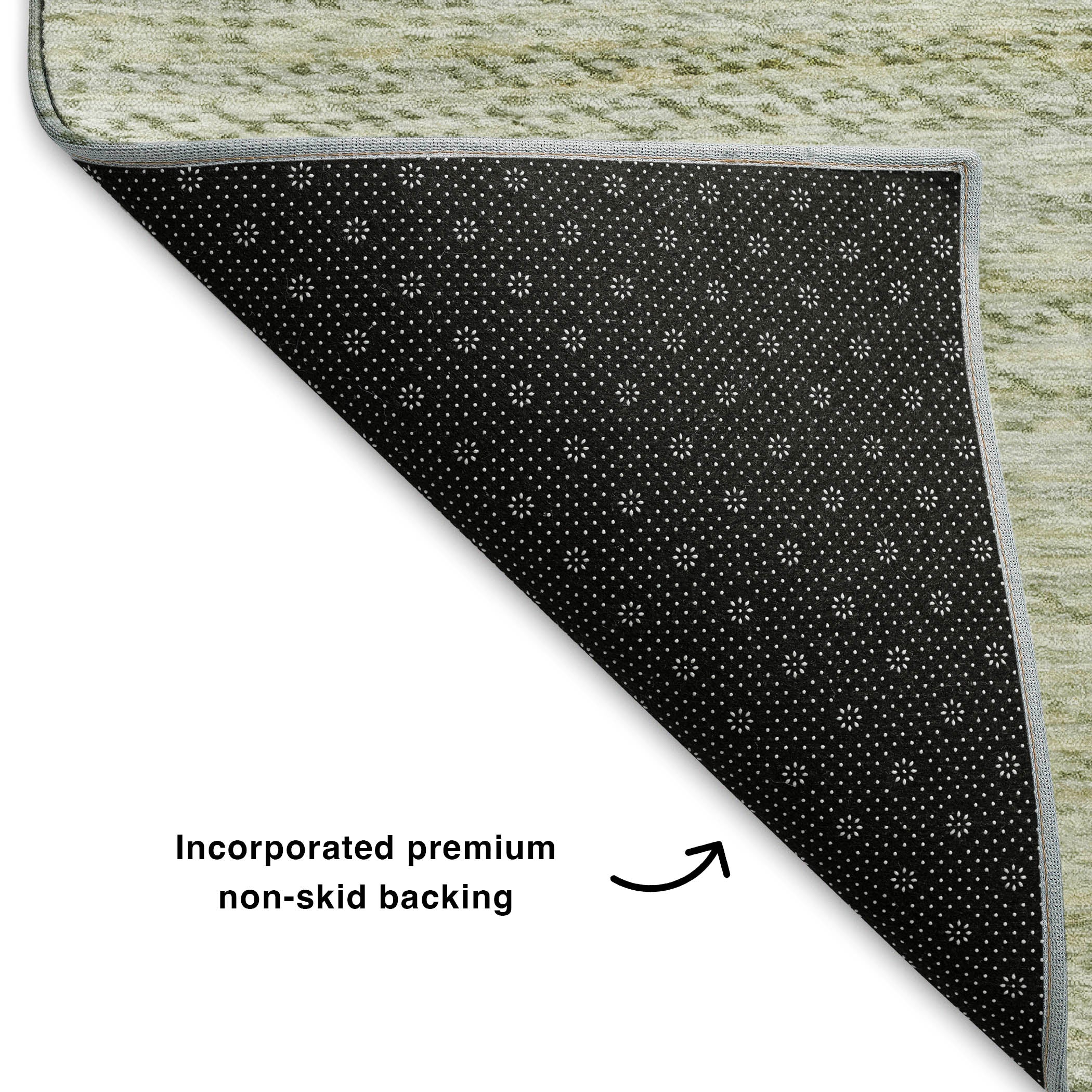 Sintra Machine Washable Transitional Sage Green Rug 1'8" x 2'6" #shape_Rectangle