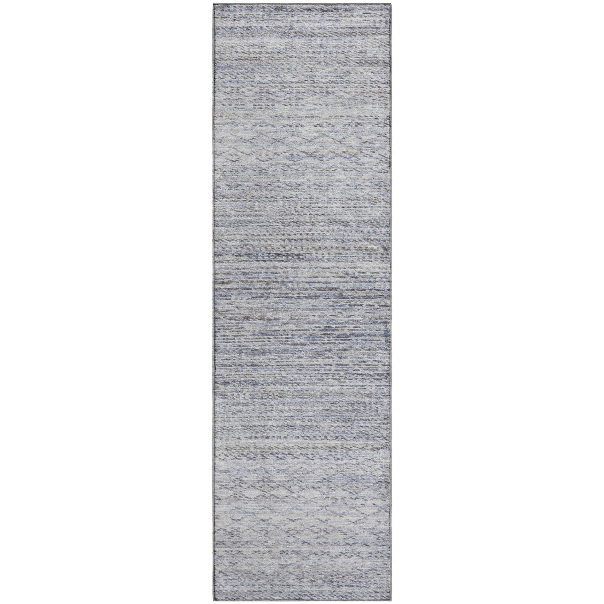 Sintra Machine Washable Transitional Sky Blue Rug 2'3" x 7'6" #shape_Runner