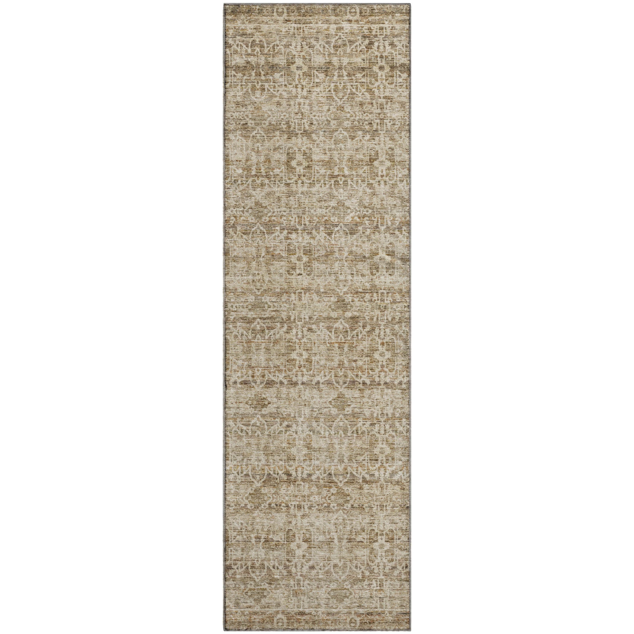 Hoi An Machine Washable Transitional Brown Rug 2'3" x 7'6" #shape_Runner