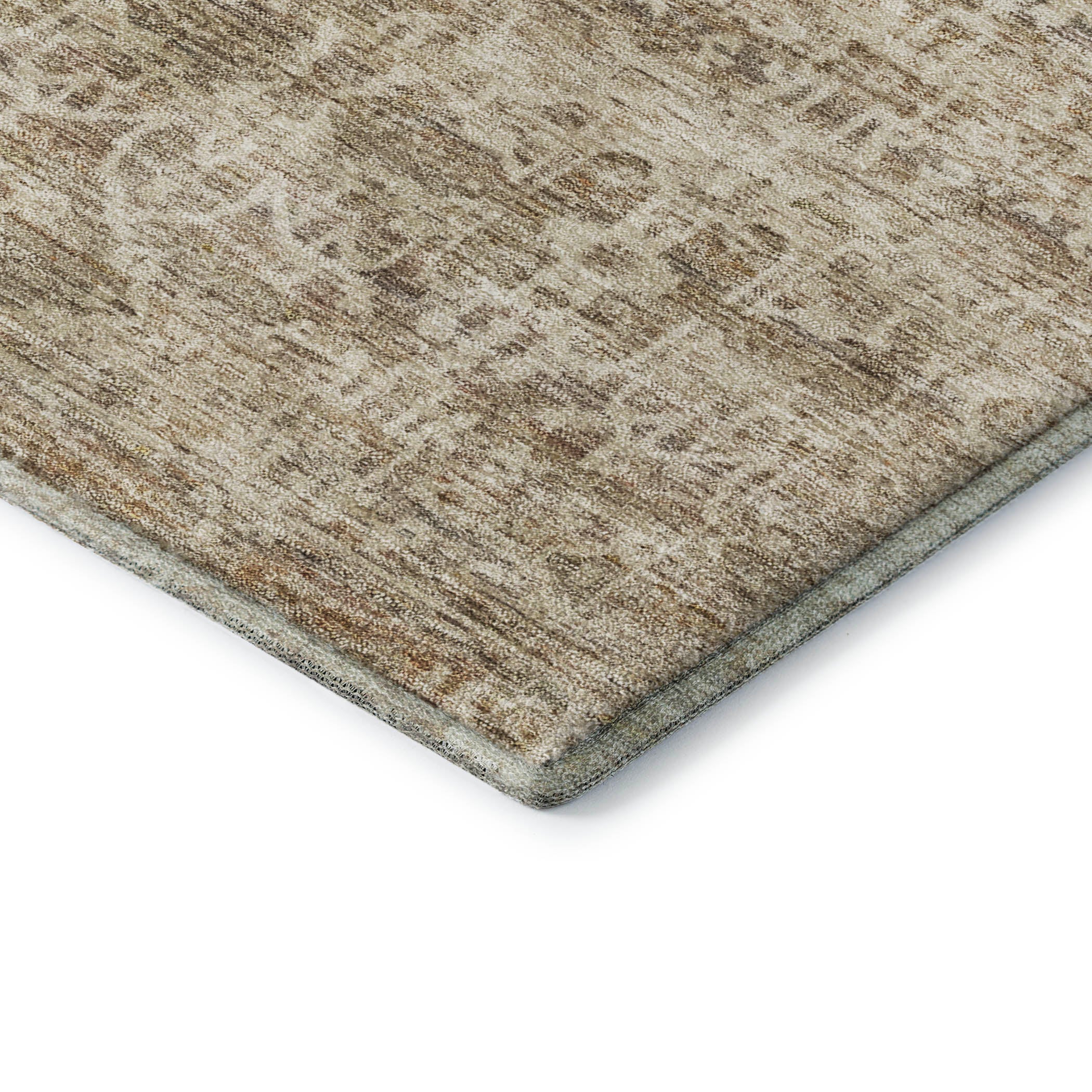 Hoi An Machine Washable Transitional Brown Rug 1'8" x 2'6" #shape_Rectangle