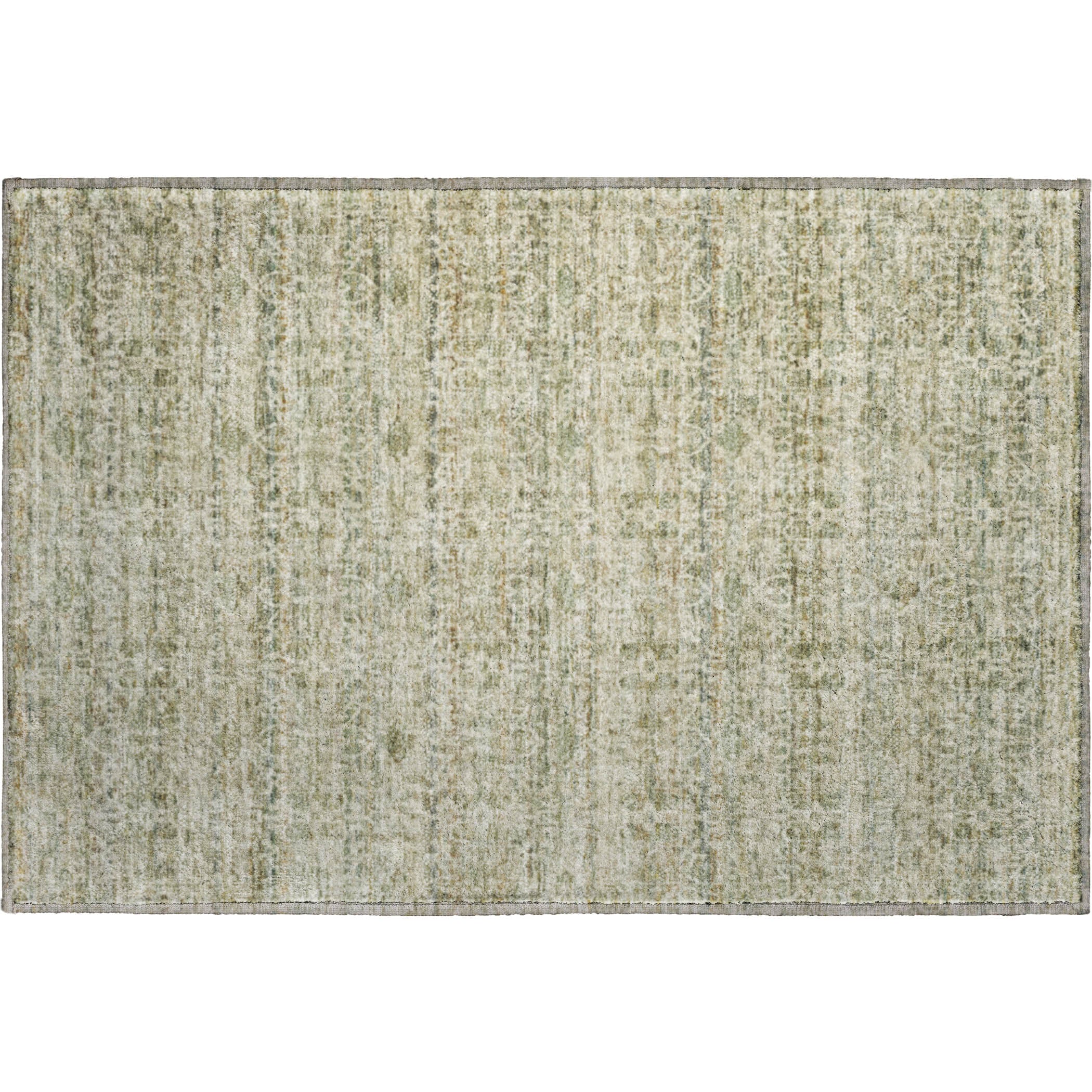 Hoi An Machine Washable Transitional Sage Green Rug 1'8" x 2'6" #shape_Rectangle
