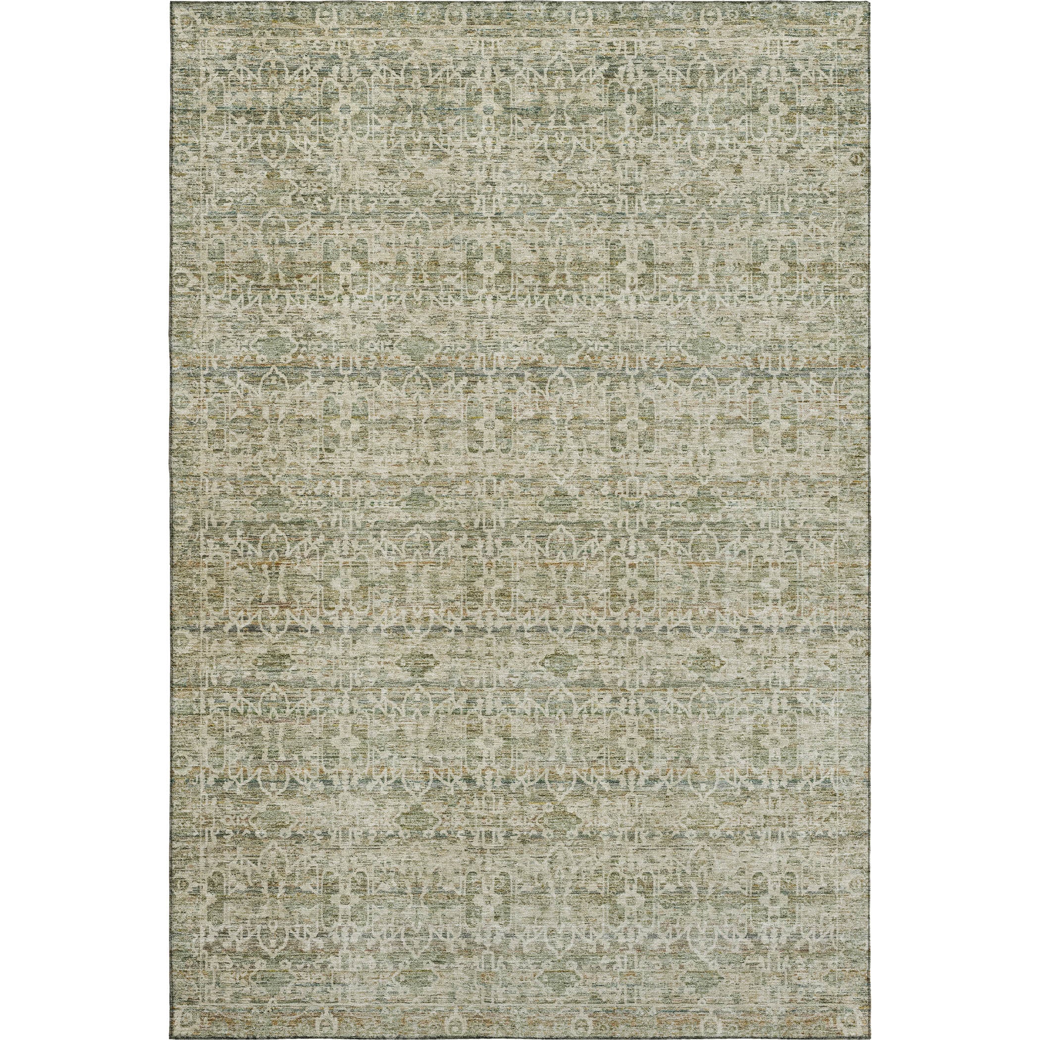 Hoi An Machine Washable Transitional Sage Green Rug 2'6" x 3'10" #shape_Rectangle