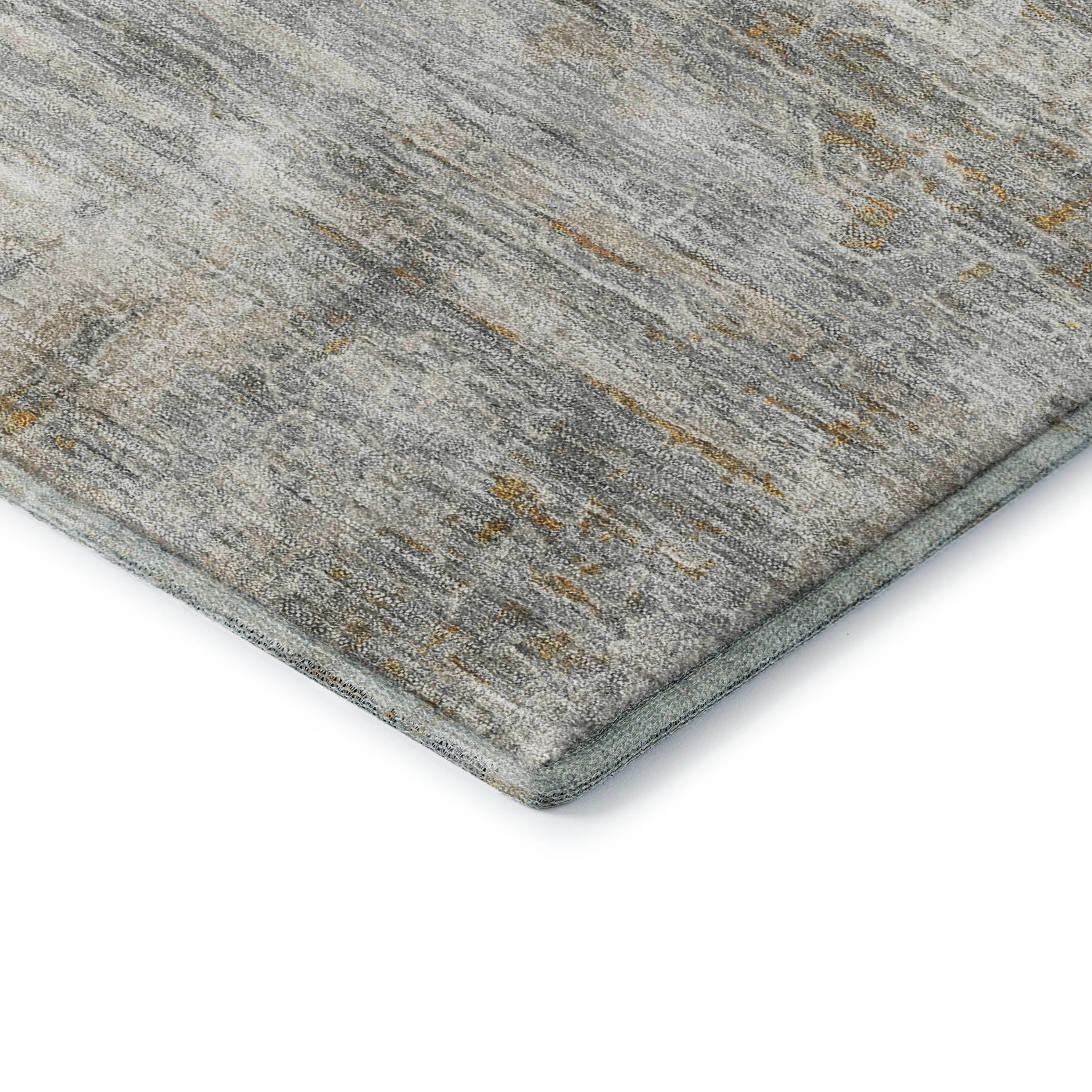 Lucerne Machine Washable Transitional Granite Gray Rug 1'8" x 2'6" #shape_Rectangle