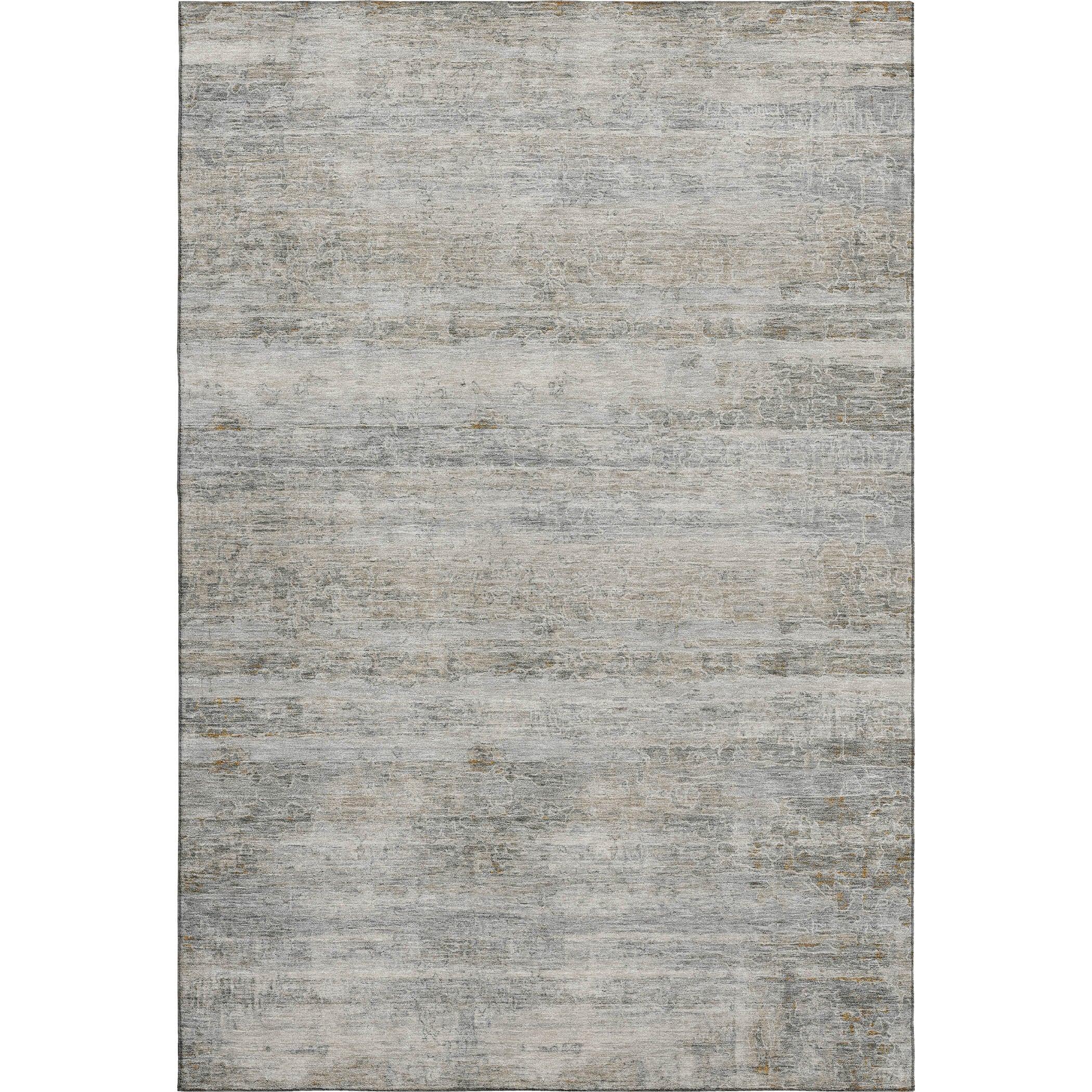 Lucerne Machine Washable Transitional Granite Gray Rug 2'6" x 3'10" #shape_Rectangle