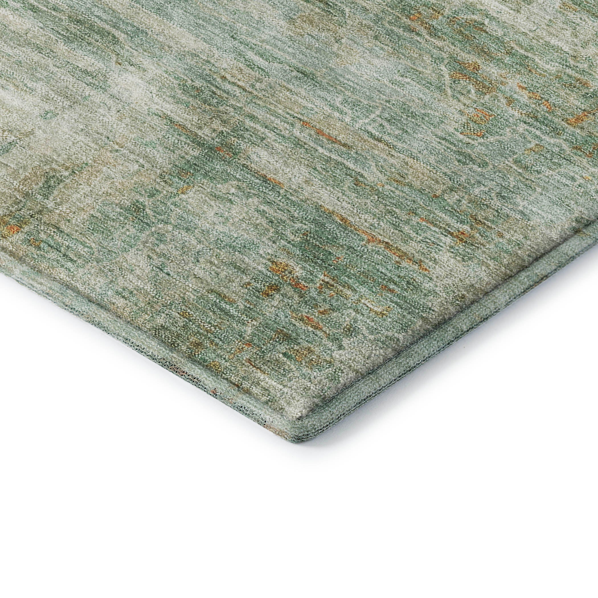 Lucerne Machine Washable Transitional Green Rug 1'8" x 2'6" #shape_Rectangle