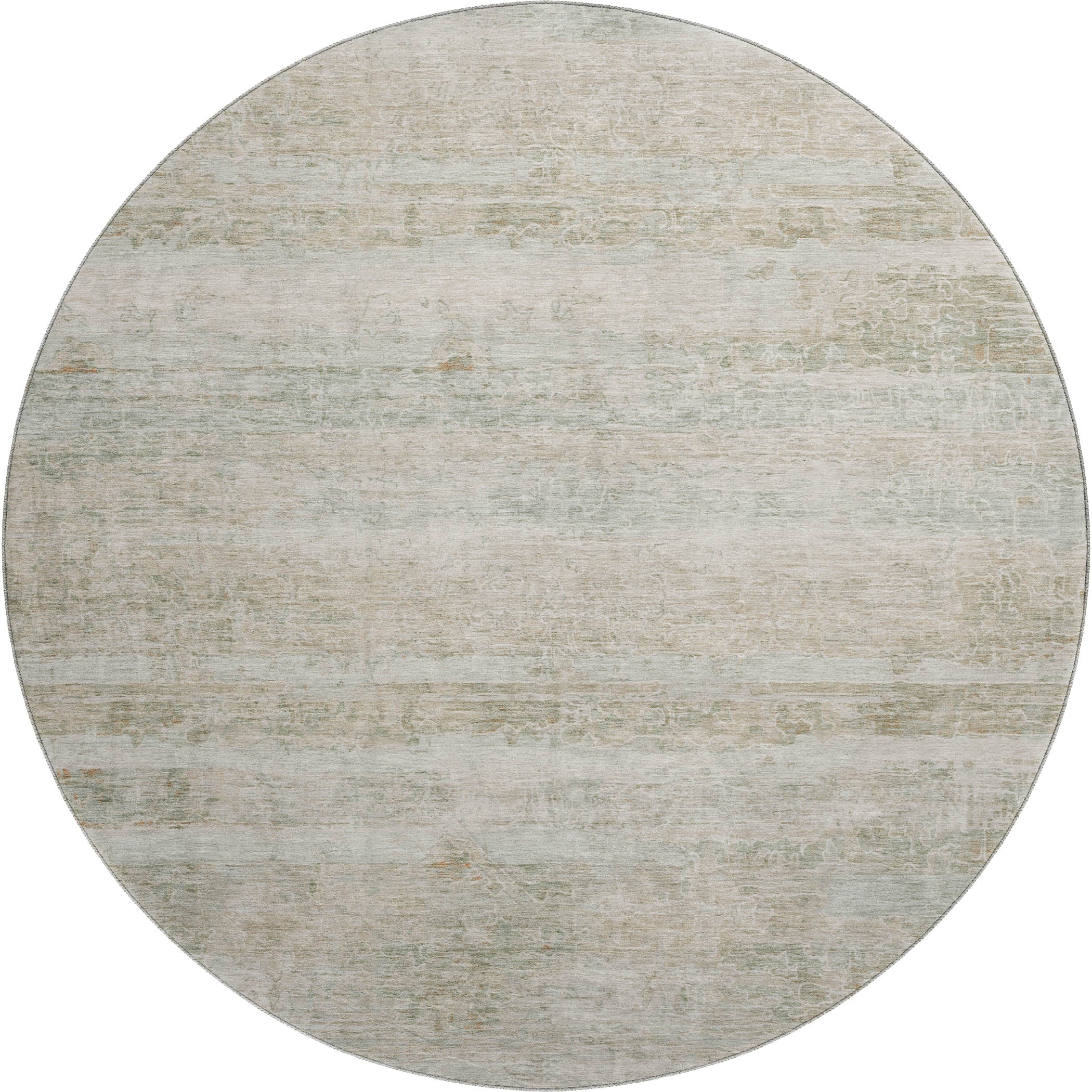 Lucerne Machine Washable Transitional Putty Ivory Rug 8' x 8' #shape_Round