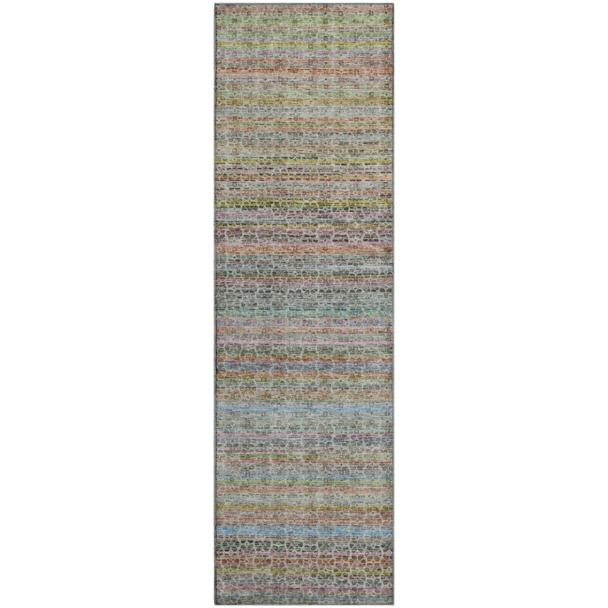 Tbilisi Machine Washable Transitional Aqua Teal Rug 2'3" x 7'6" #shape_Runner