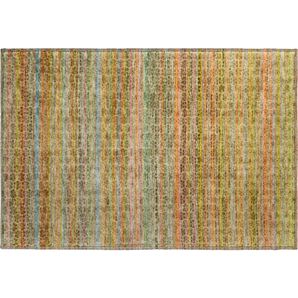 Tbilisi Machine Washable Transitional Coral Orange Rug 1'8" x 2'6"