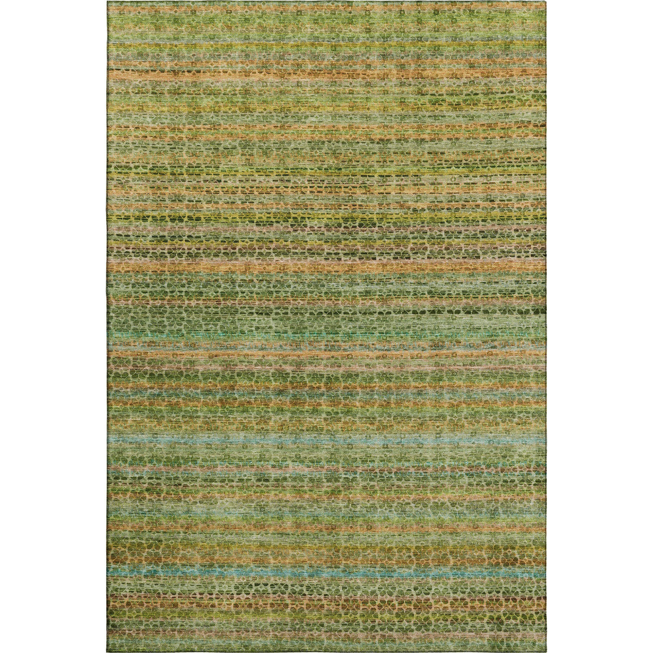 Tbilisi Machine Washable Transitional Green Rug 2'6" x 3'10" #shape_Rectangle