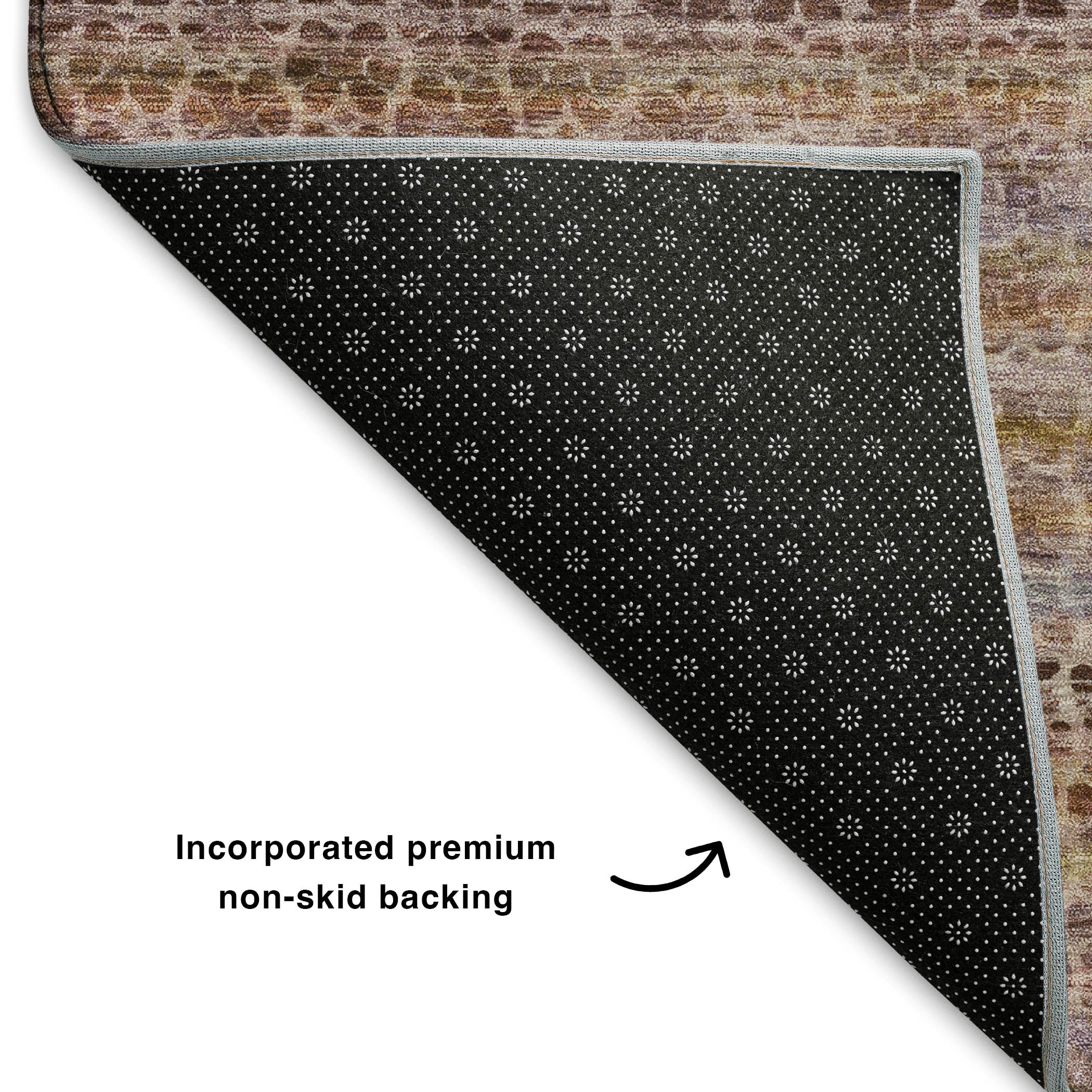 Tbilisi Machine Washable Transitional Khaki Brown Rug 1'8" x 2'6" #shape_Rectangle