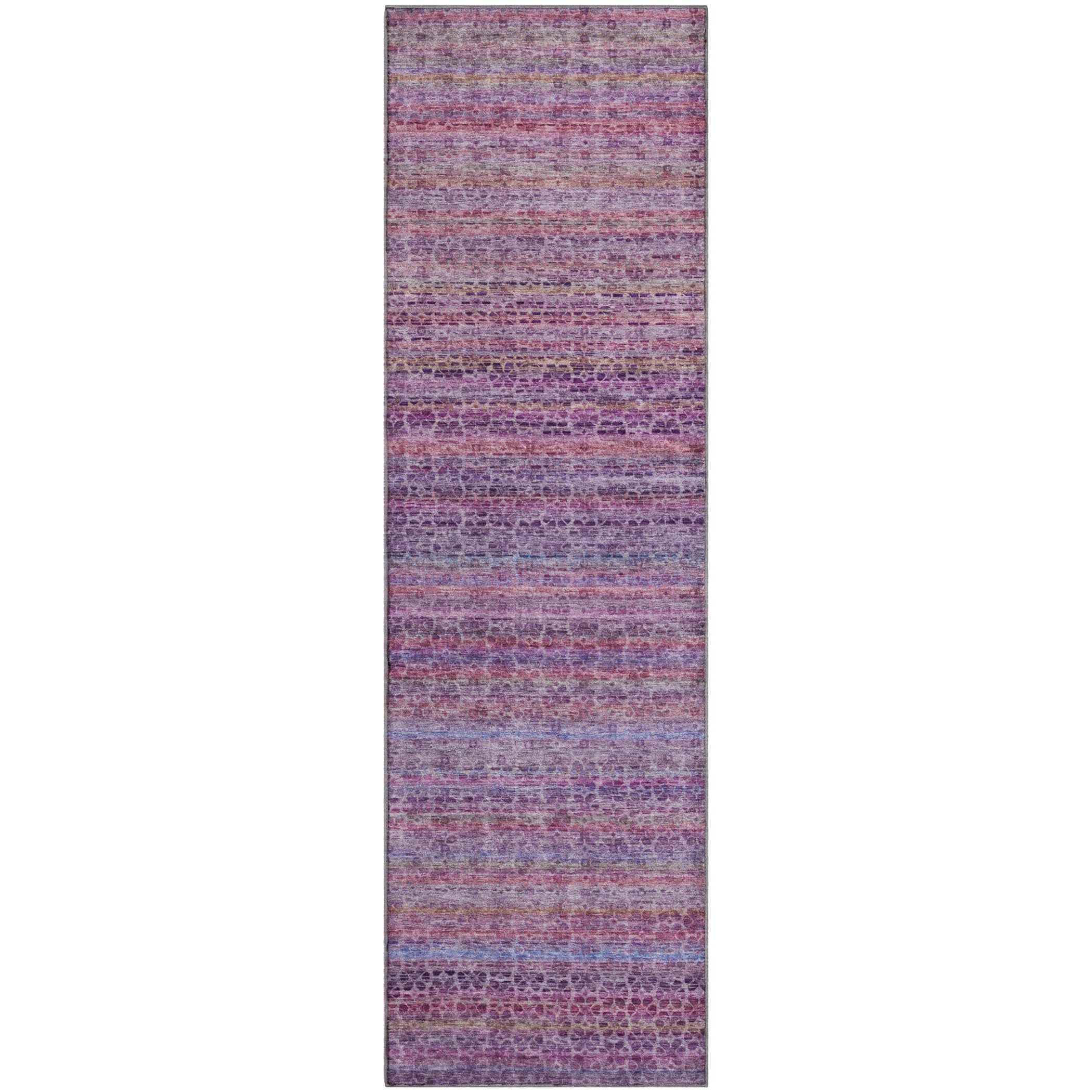 Tbilisi Machine Washable Transitional Purple Rug 2'3" x 7'6" #shape_Runner