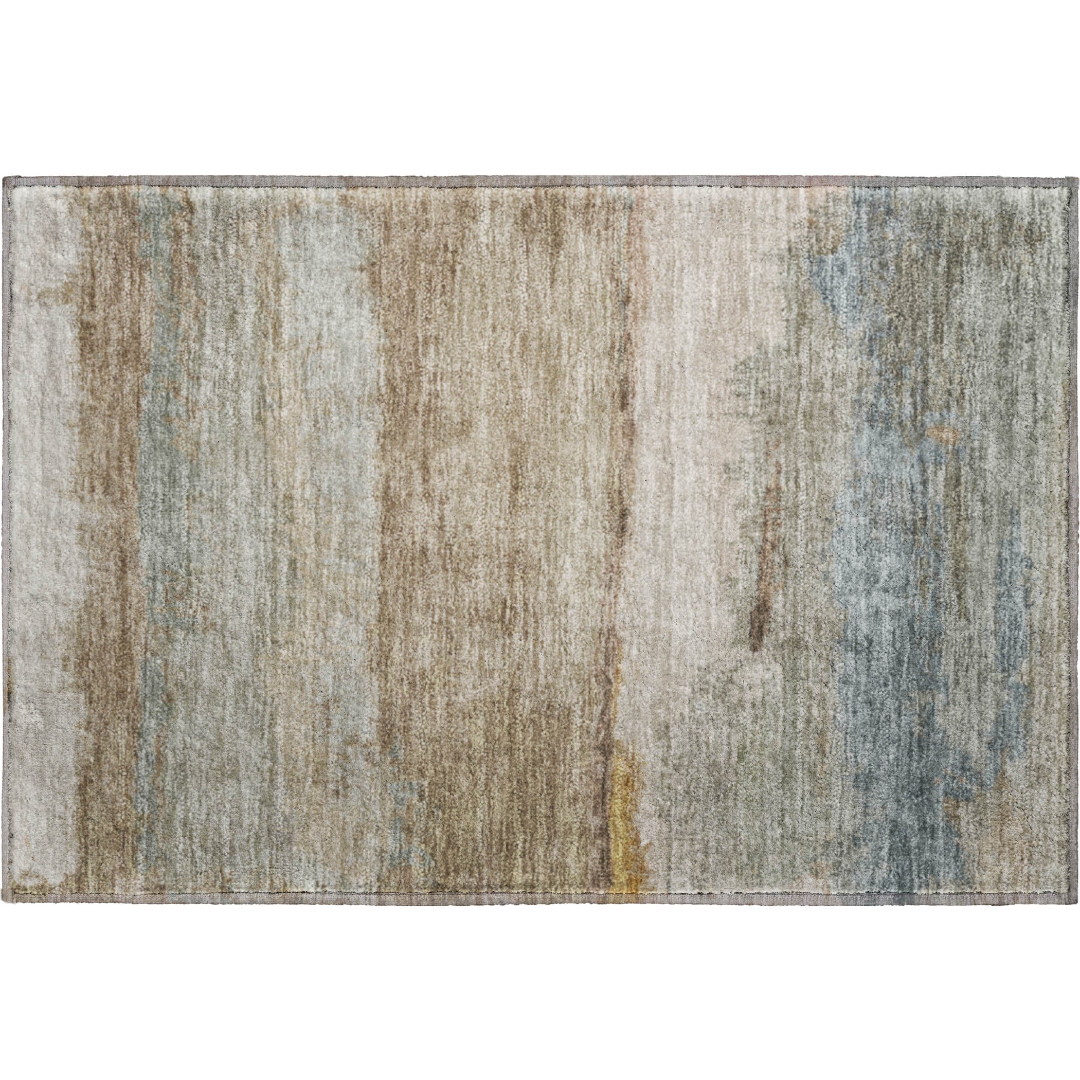 Lisbon Machine Washable Transitional Beige Brown Rug 1'8" x 2'6" #shape_Rectangle