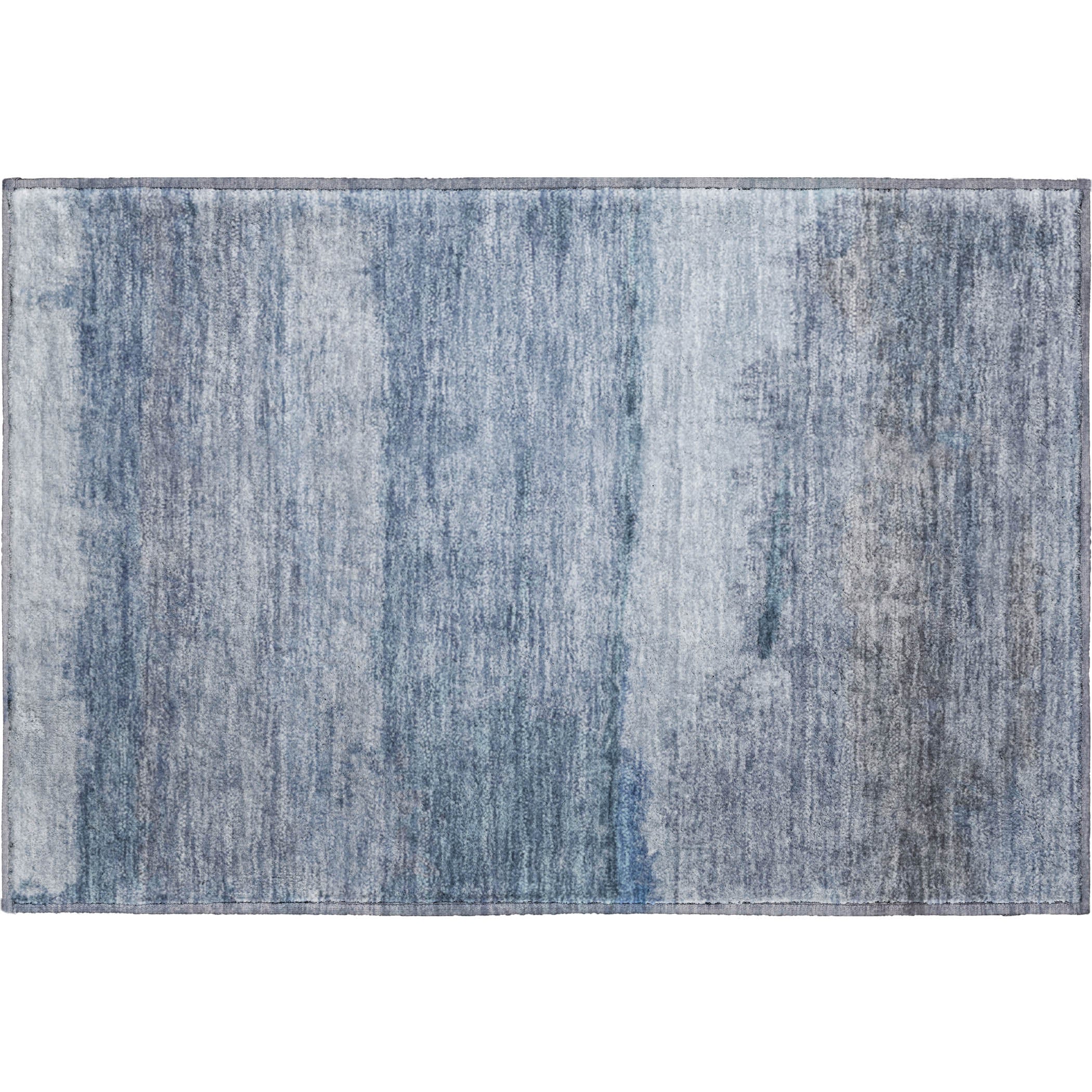 Lisbon Machine Washable Transitional Blue Rug 1'8" x 2'6" #shape_Rectangle