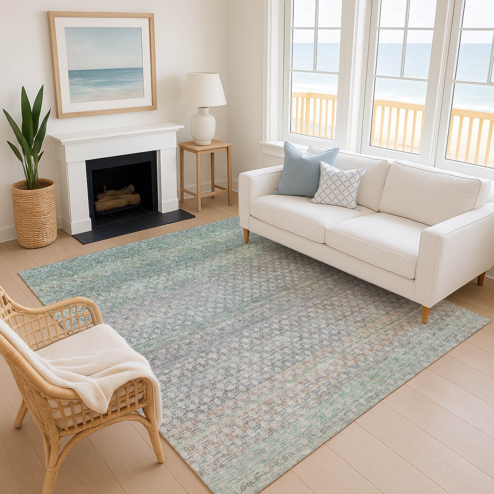 Bangkok Machine Washable Transitional Beige Brown Rug 2'6" x 3'10" #shape_Rectangle