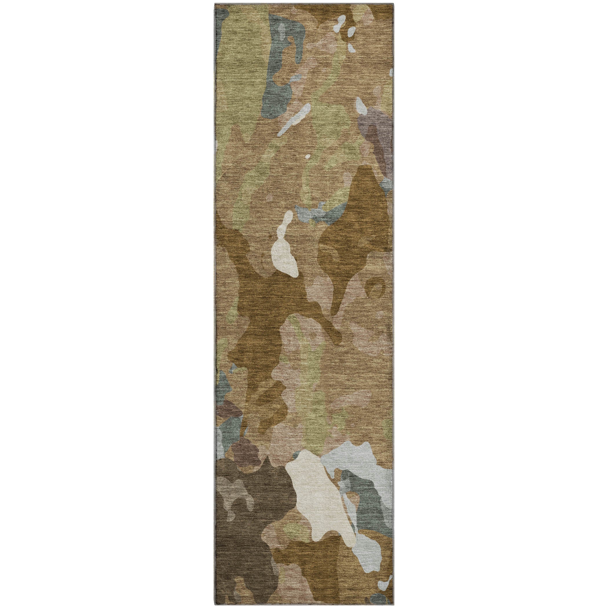 Vienna Machine Washable Transitional Brown Rug 2'3" x 7'6" #shape_Runner