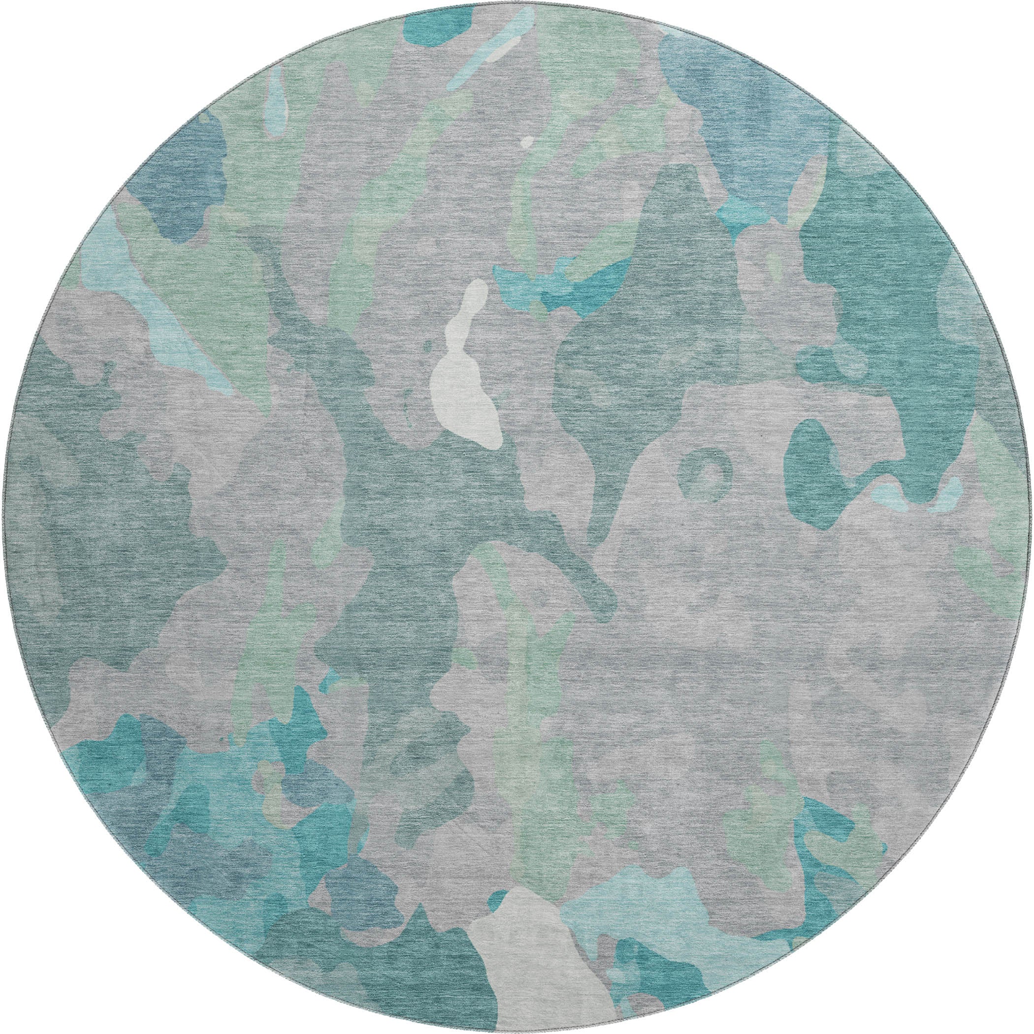 Vienna Machine Washable Transitional Taupe Brown Rug 8' x 8' #shape_Round