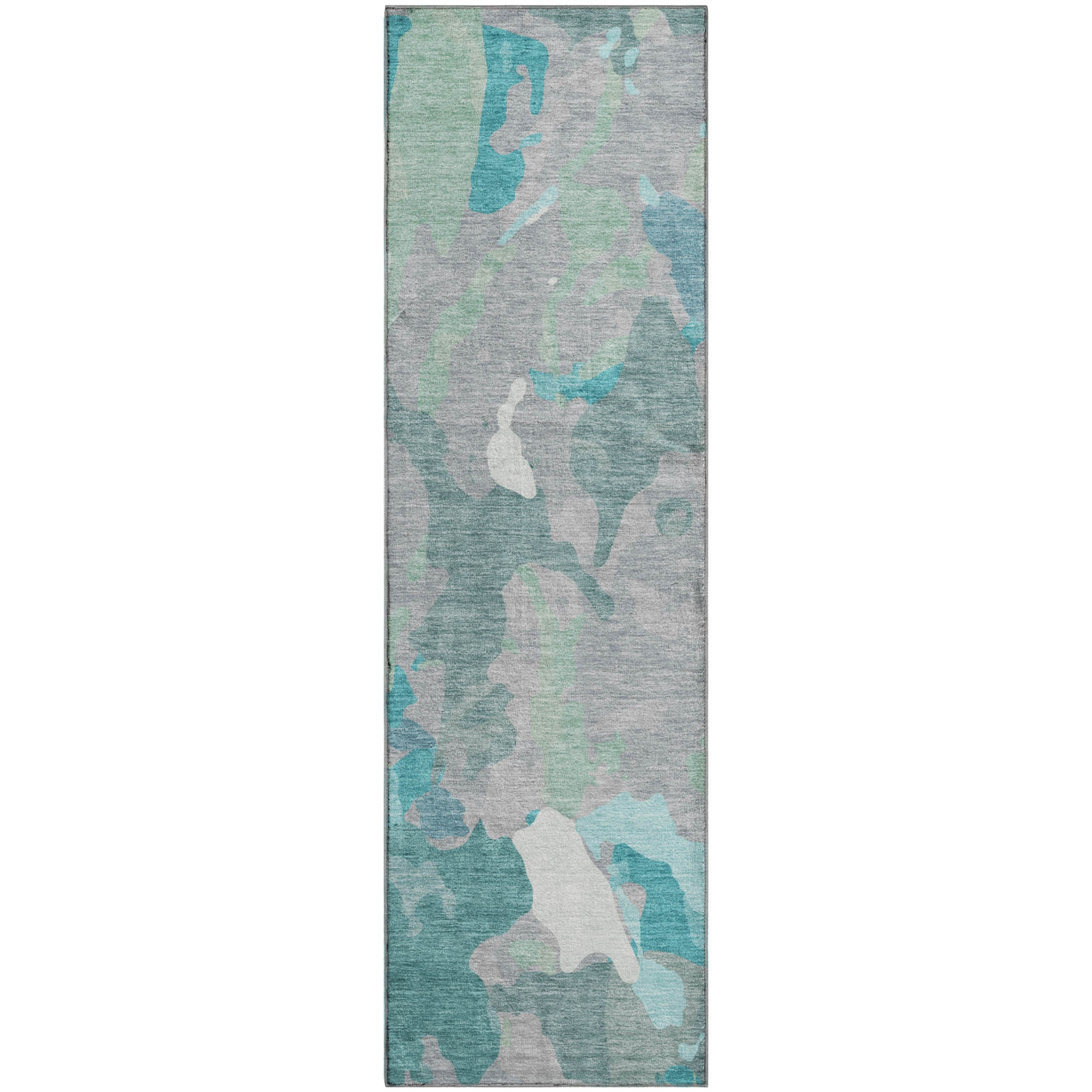 Vienna Machine Washable Transitional Taupe Brown Rug 2'3" x 7'6" #shape_Runner