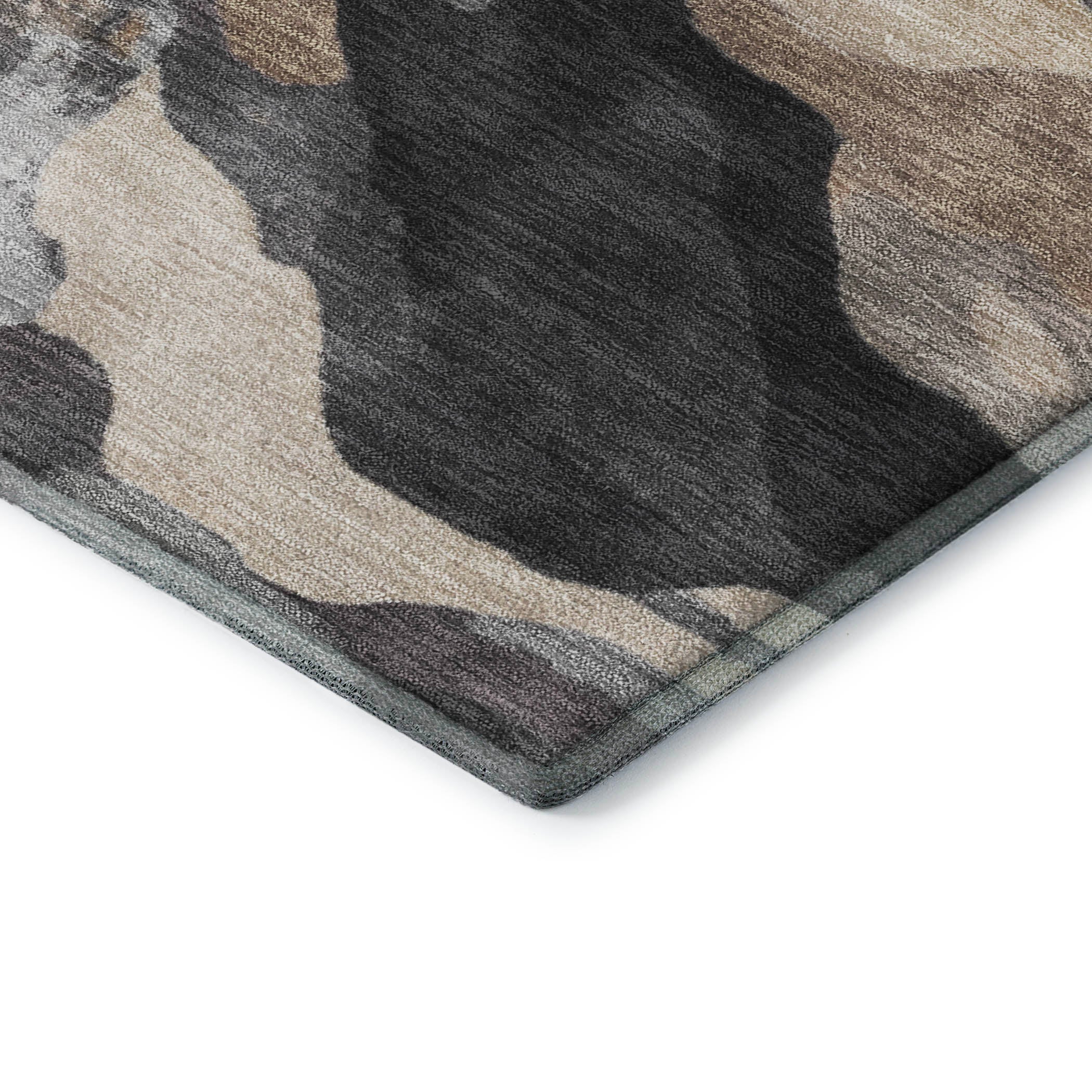 Bruges Machine Washable Transitional Granite Gray Rug 1'8" x 2'6" #shape_Rectangle