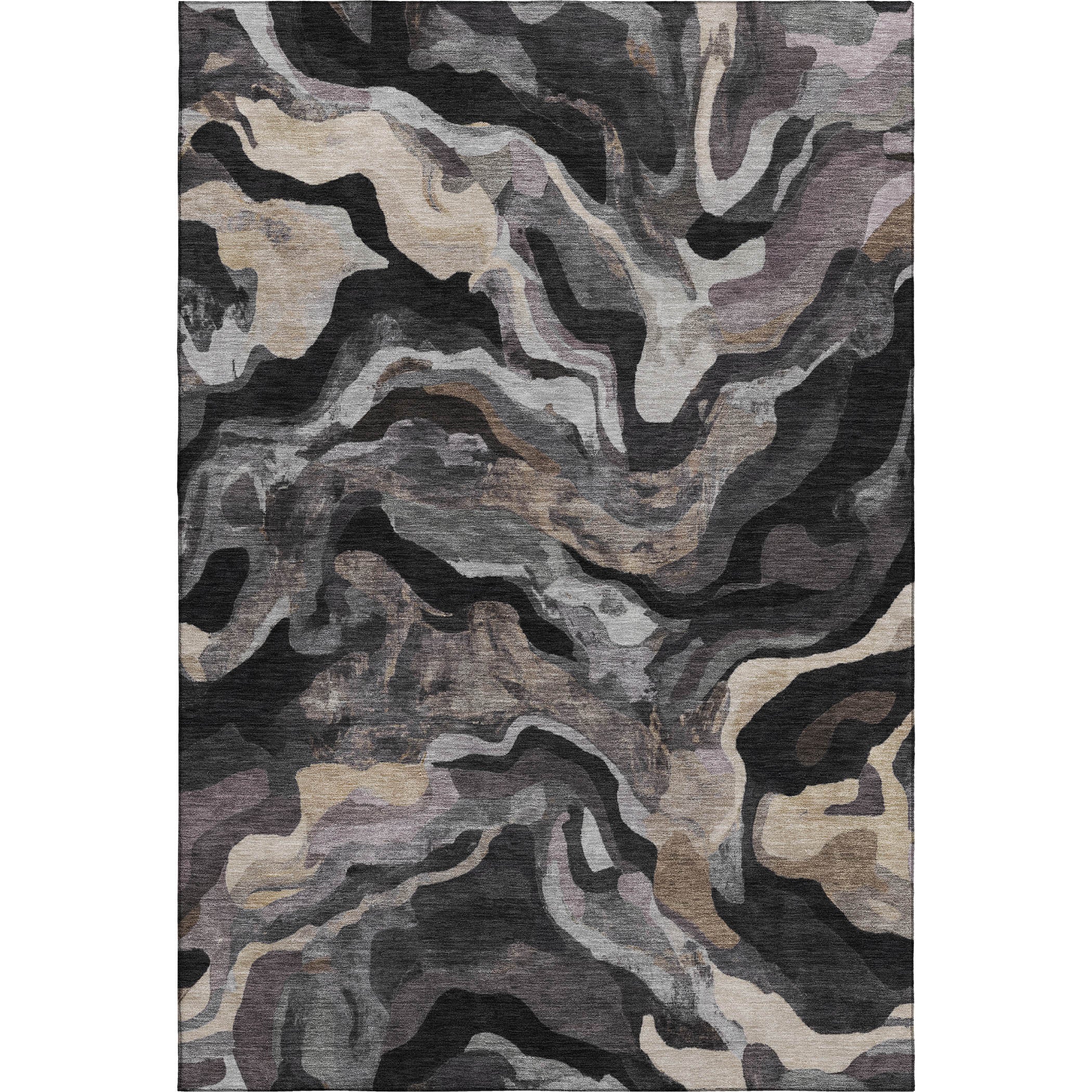 Bruges Machine Washable Transitional Granite Gray Rug 2'6" x 3'10" #shape_Rectangle
