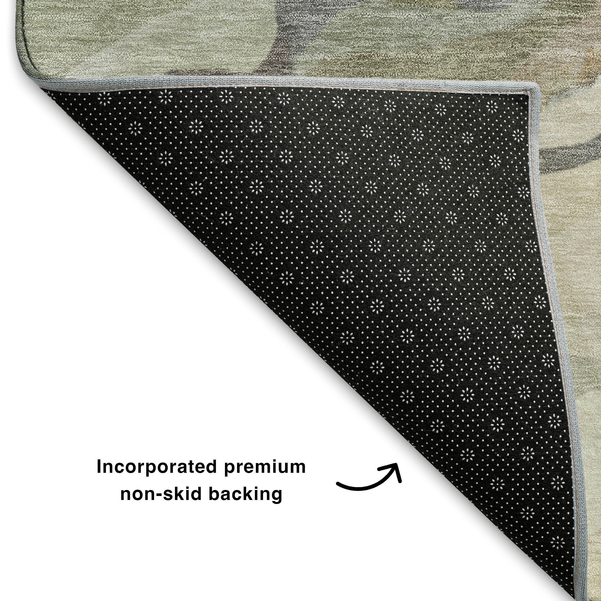 Bruges Machine Washable Transitional Khaki Brown Rug 1'8" x 2'6" #shape_Rectangle