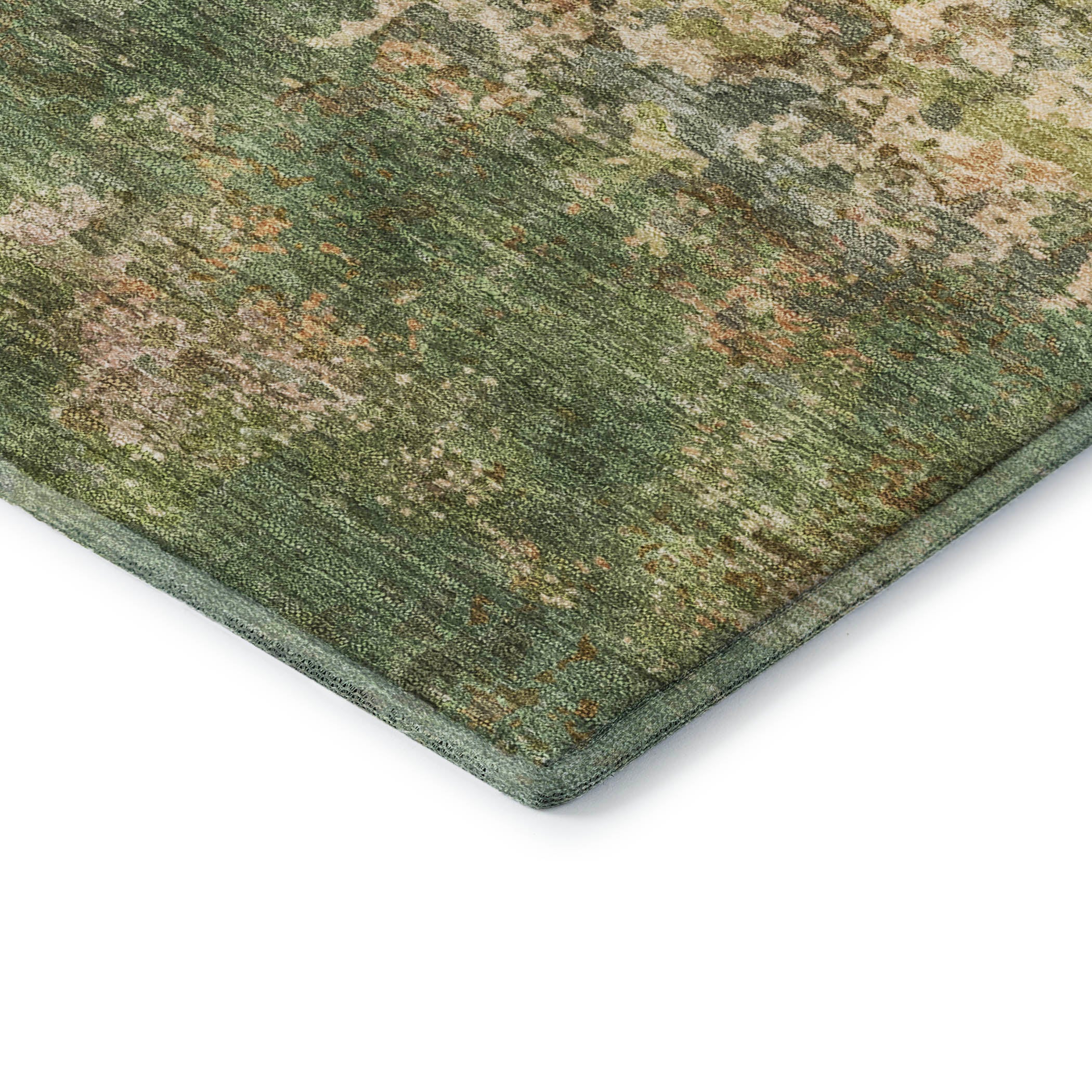 Havana Machine Washable Transitional Aloe Green Rug 1'8" x 2'6" #shape_Rectangle