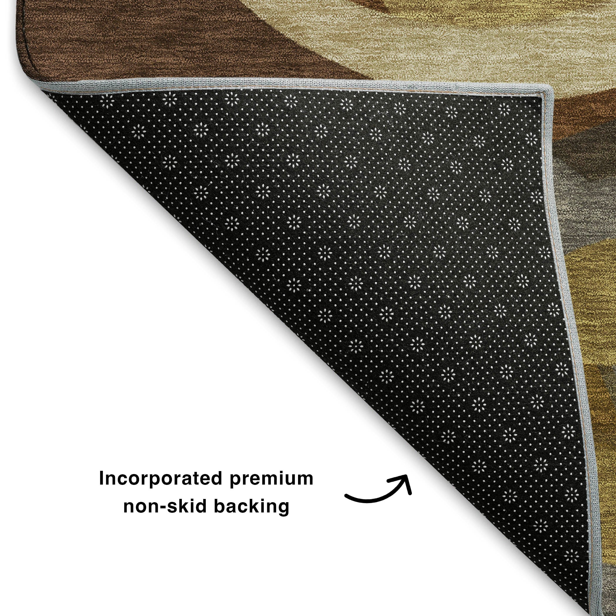 Sintra Machine Washable Transitional Brown Rug 1'8" x 2'6" #shape_Rectangle