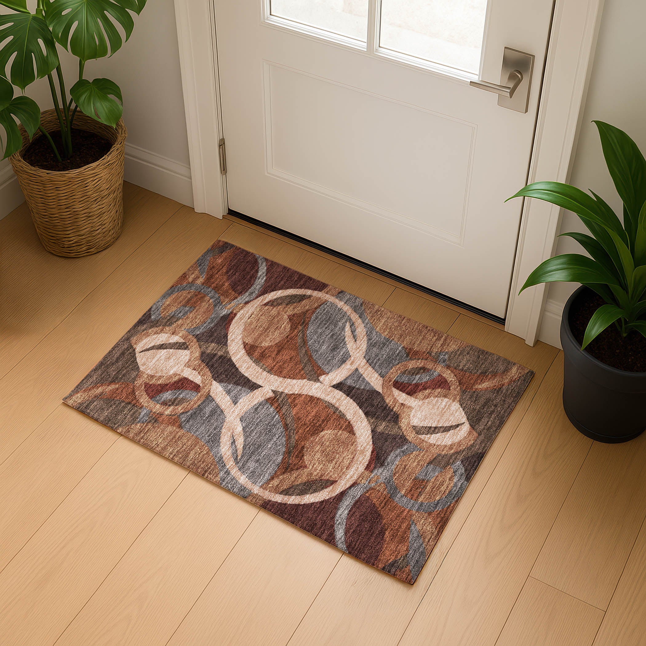 Sintra Machine Washable Transitional Burgundy Red Rug 1'8" x 2'6" #shape_Rectangle