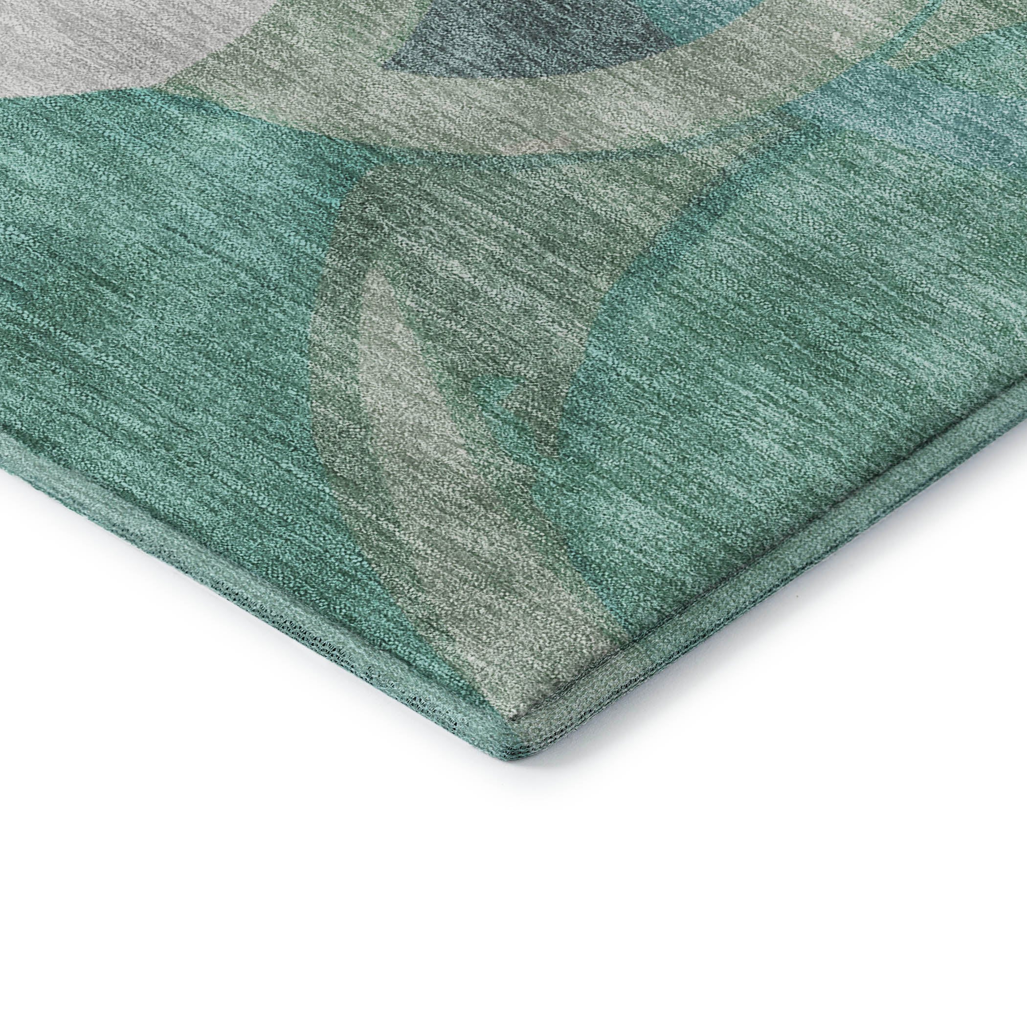 Sintra Machine Washable Transitional Teal Rug 1'8" x 2'6" #shape_Rectangle