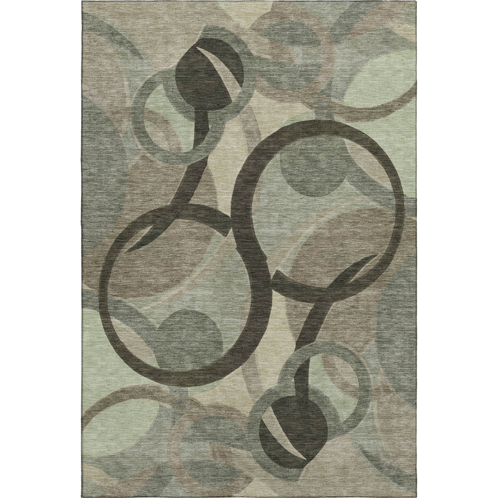 Chiang Mai Machine Washable Transitional Brown Rug 2'6" x 3'10" #shape_Rectangle