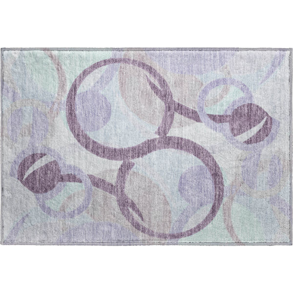 Chiang Mai Machine Washable Transitional Plum Purple Rug 1'8" x 2'6"